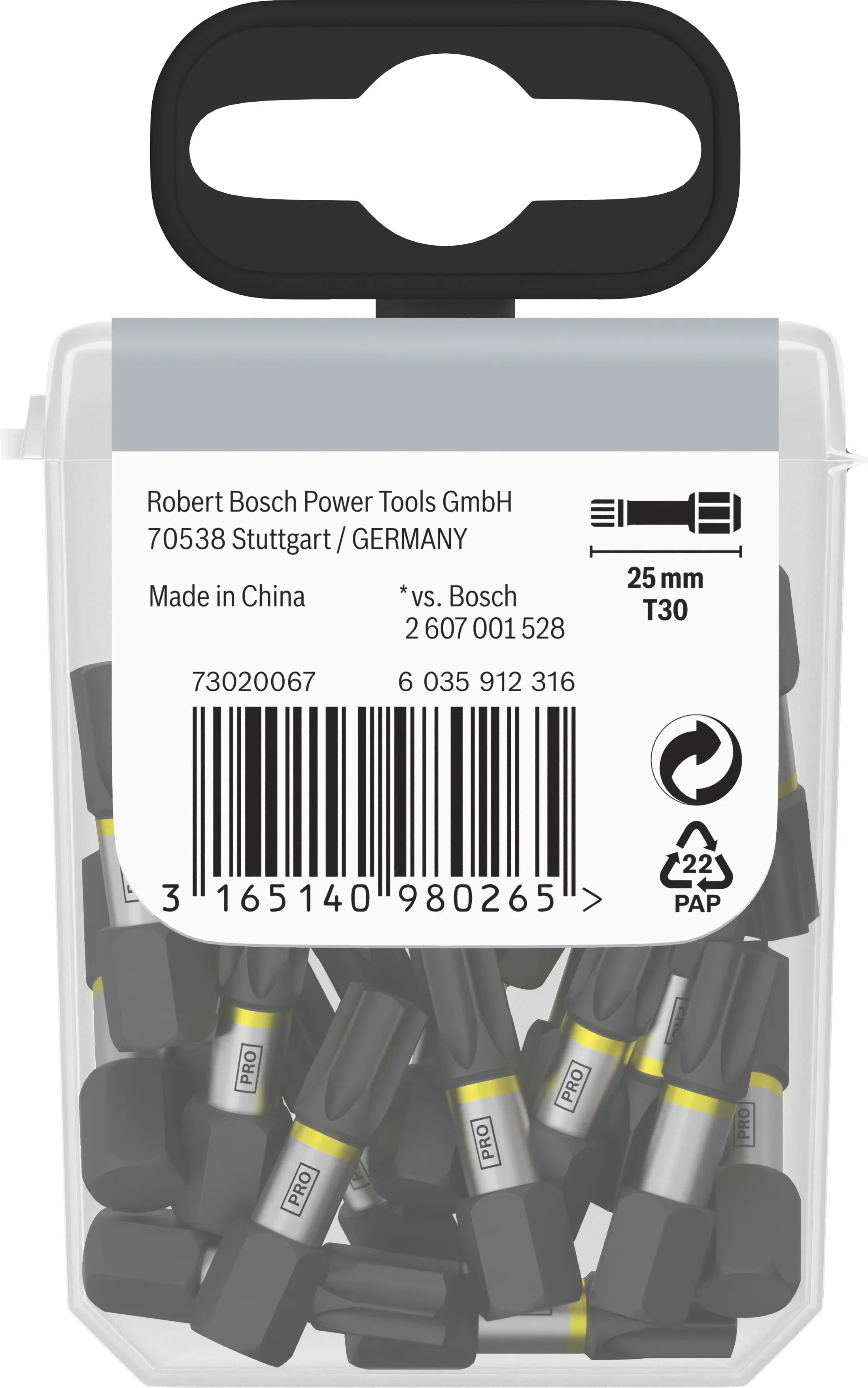 Bosch PRO Impact Bit T30 25 mm 25-teilig