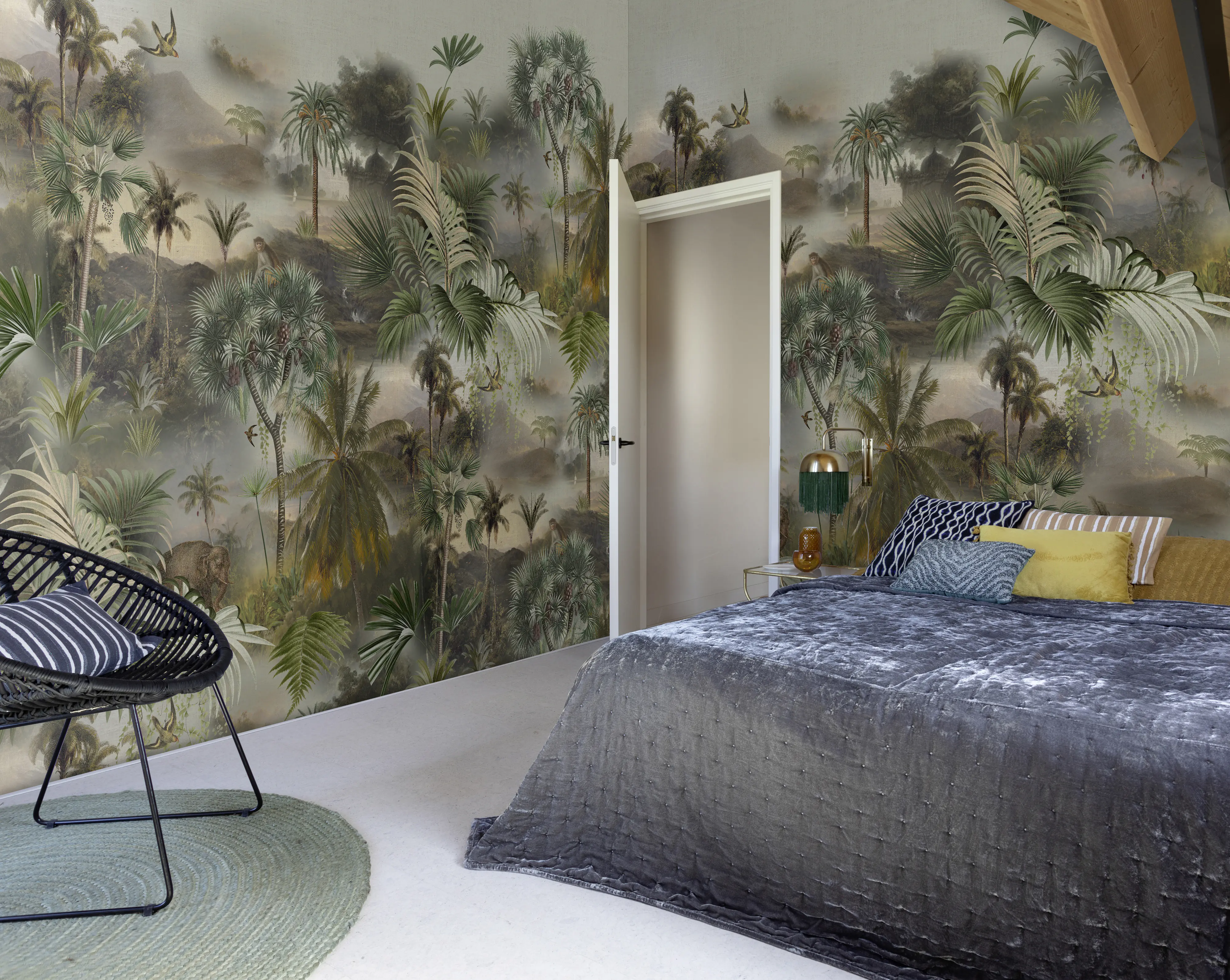 Rasch Vlies Fototapete 543582 Grün-Dunkelgrün Muster & Motive 3 m x 3,71 m