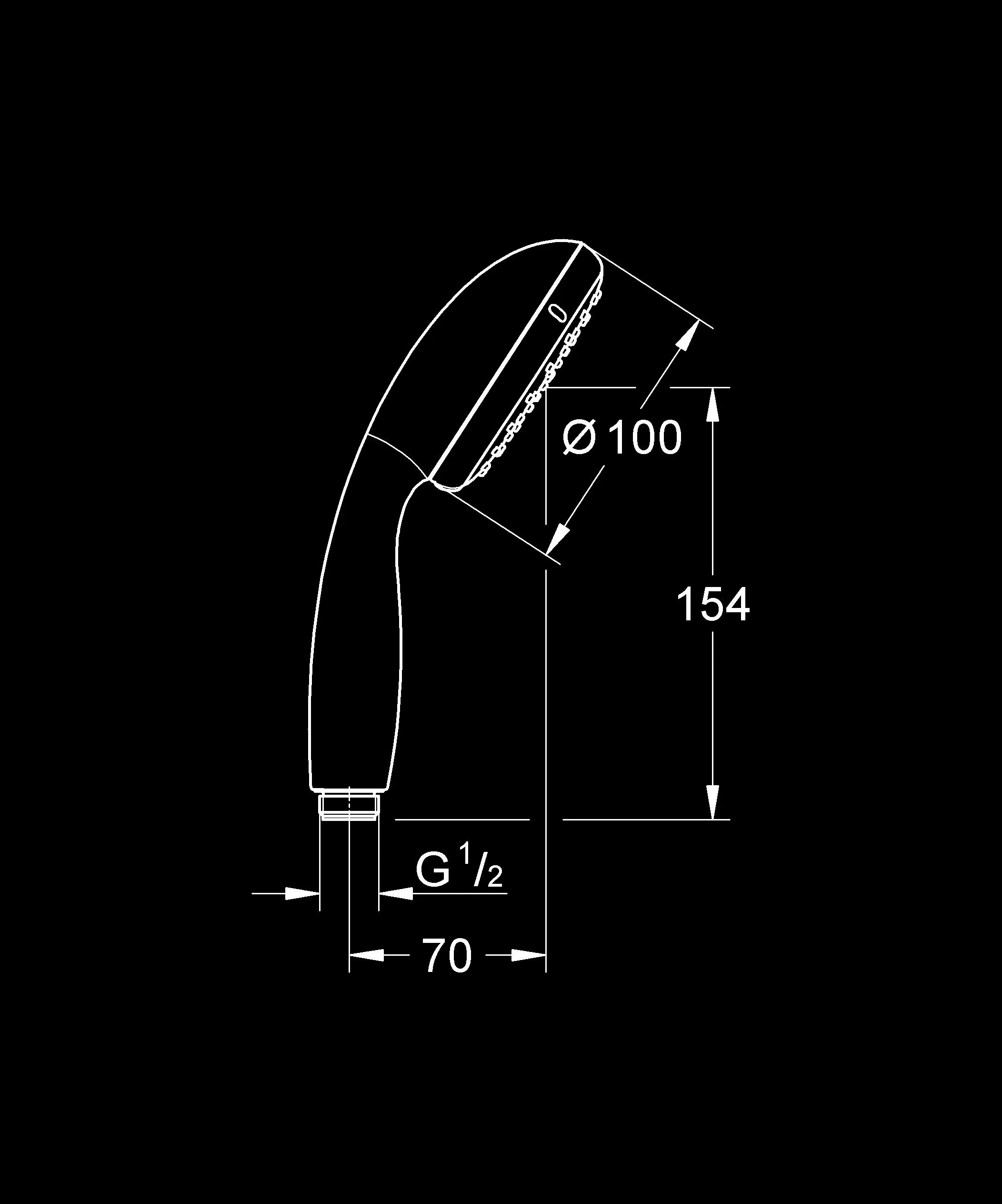 Grohe Vitalio Handbrause Start 100 2 Strahlarten matt schwarz