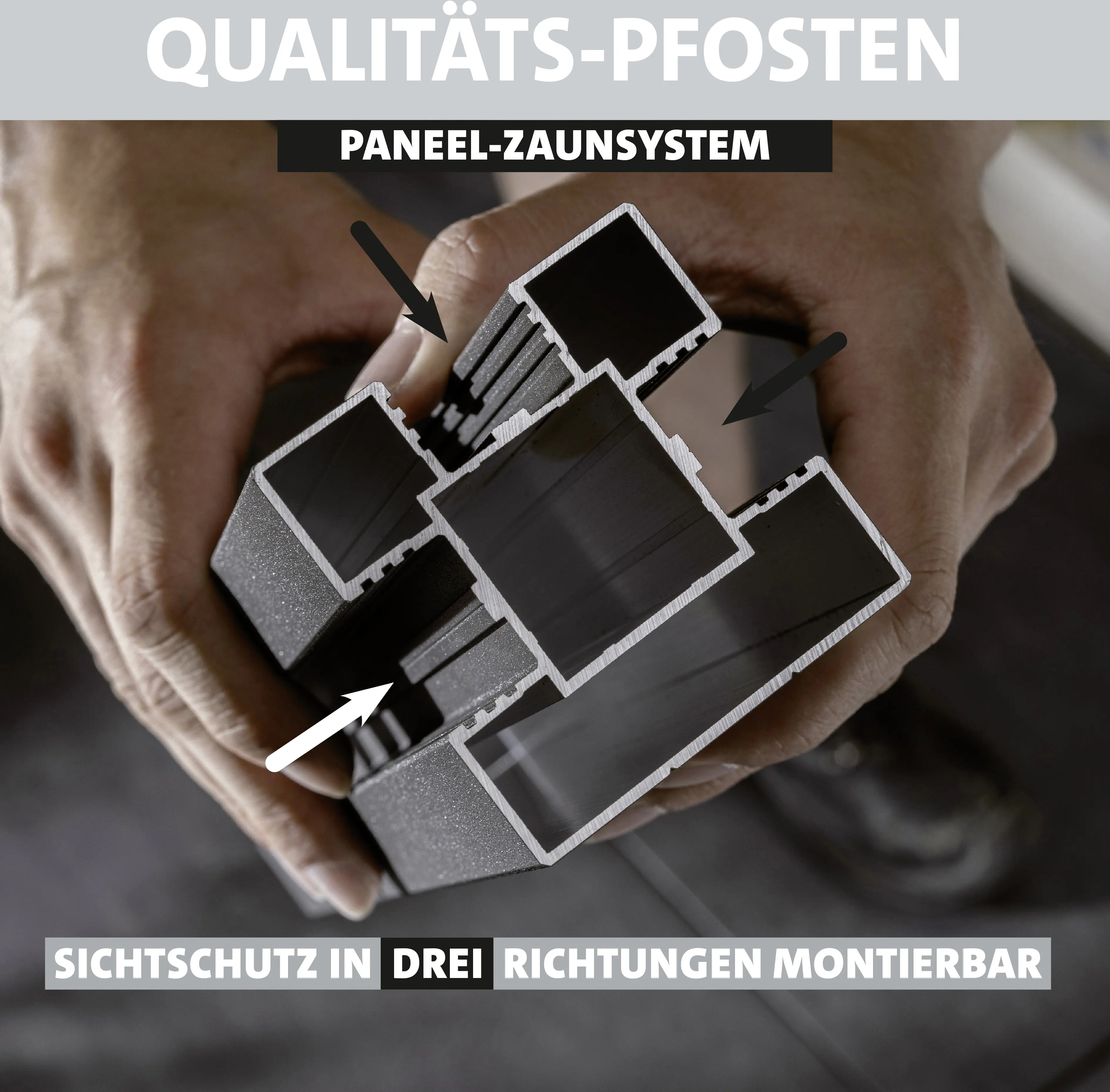 Ambiente Alu-Zaun Erweiterungsset Paneel 150 anthrazit 187 x 184,2 cm  