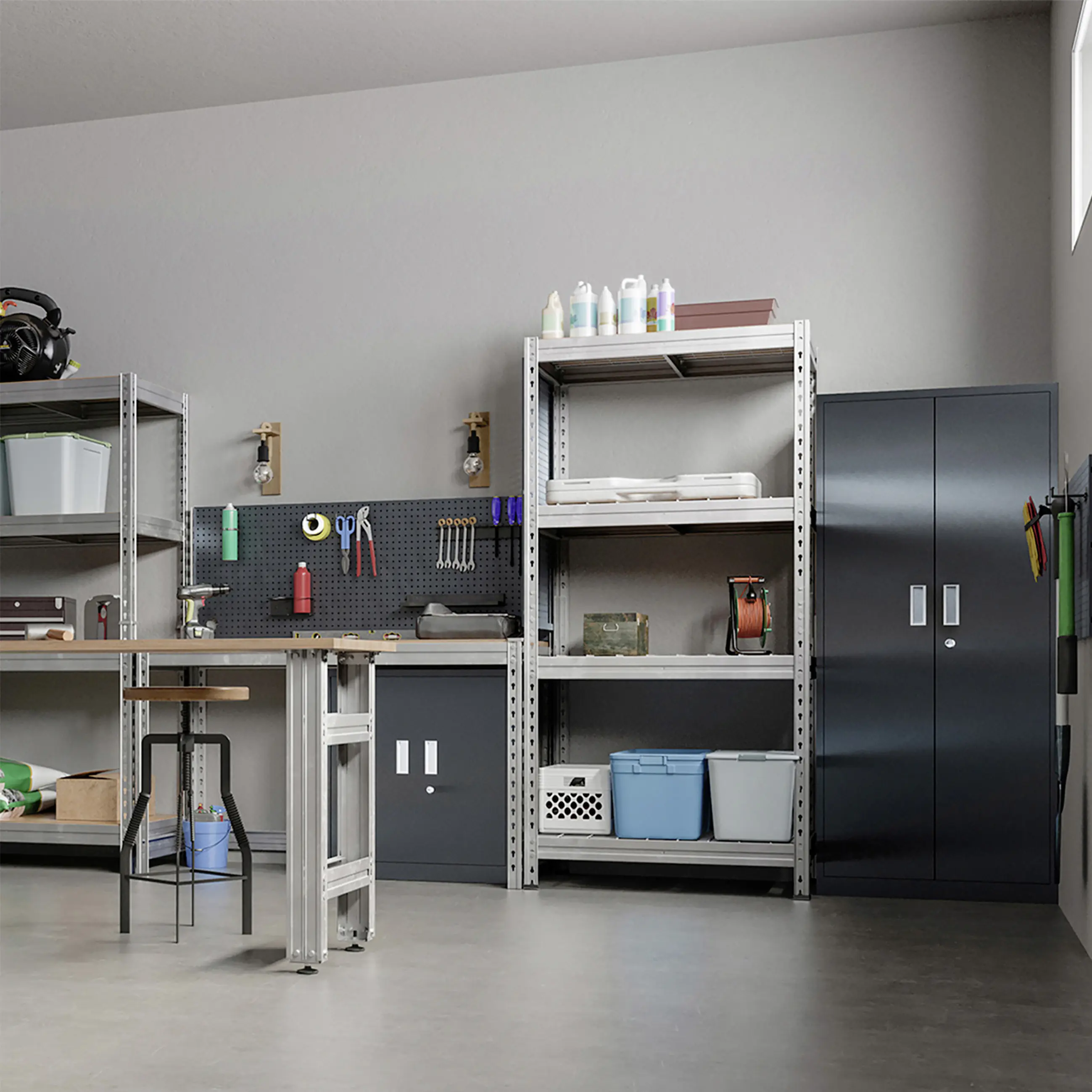 Ar Shelving Schwerlastregal Bullrack Rivet verzinkt 200 x 100 cm 4 Böden 2400 kg