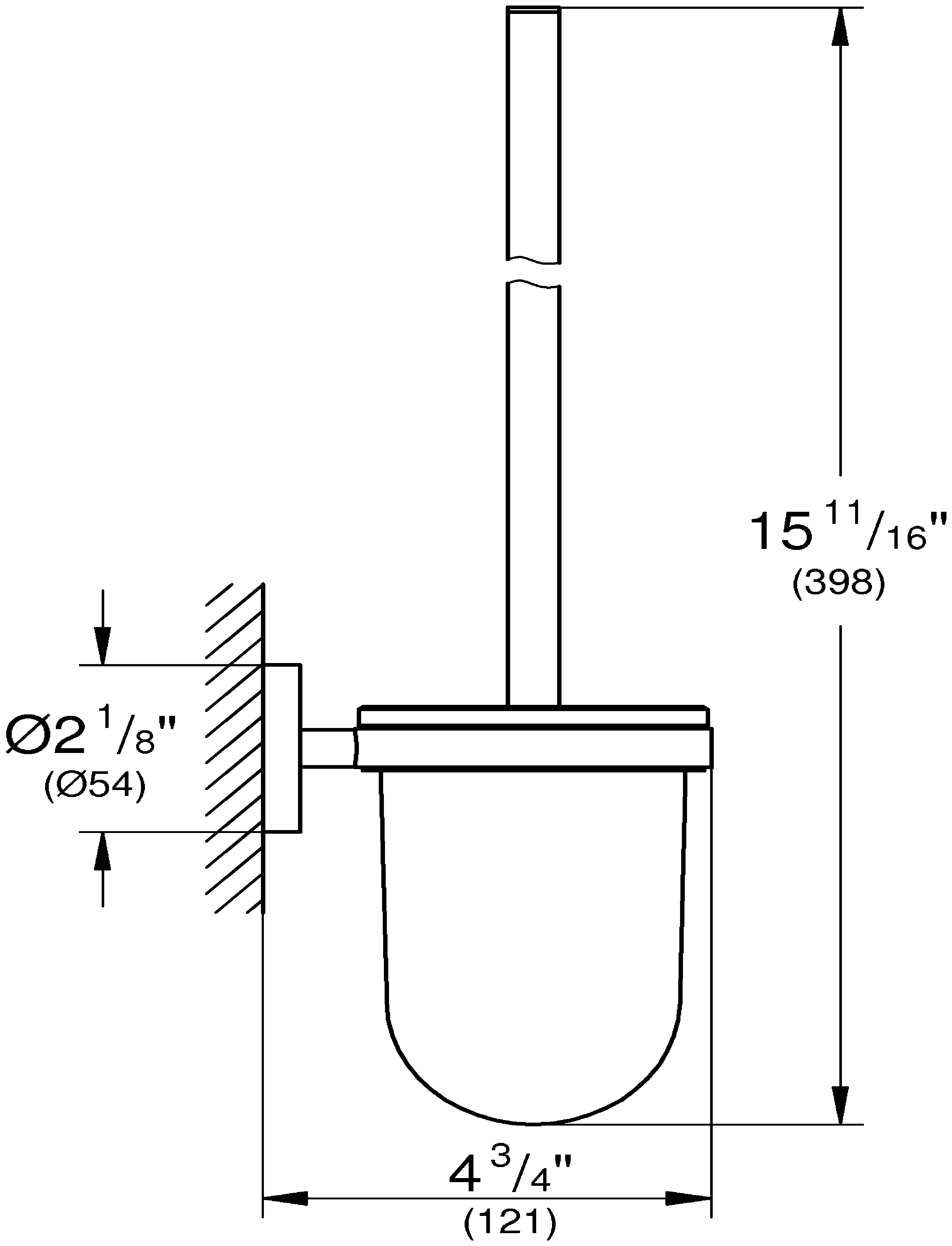 Grohe Start Toilettenbürstengarnitur supersteel klebbar