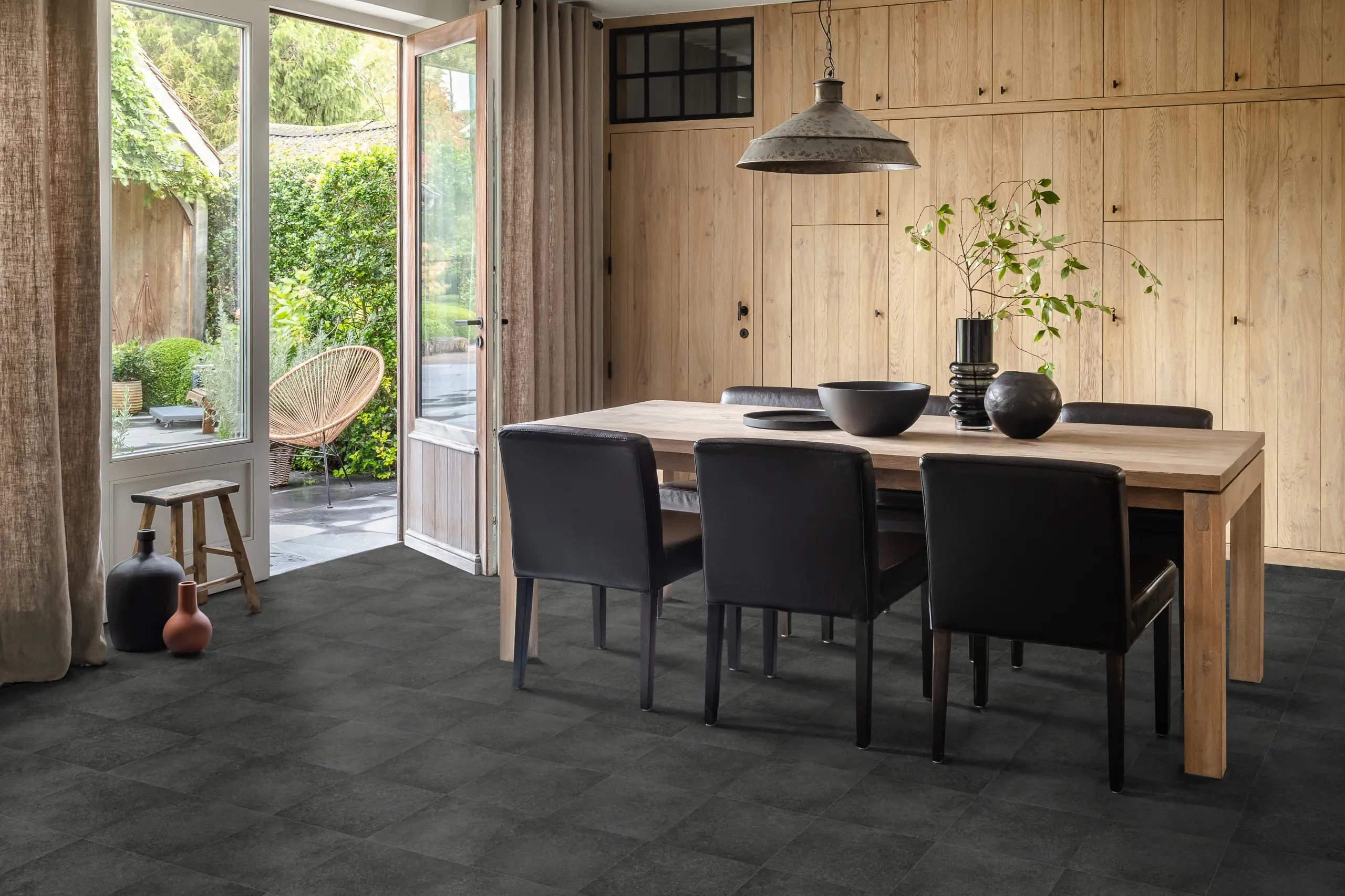 Bodenbelag Vinyl 3 m Traffic Fliesenoptik anthrazit