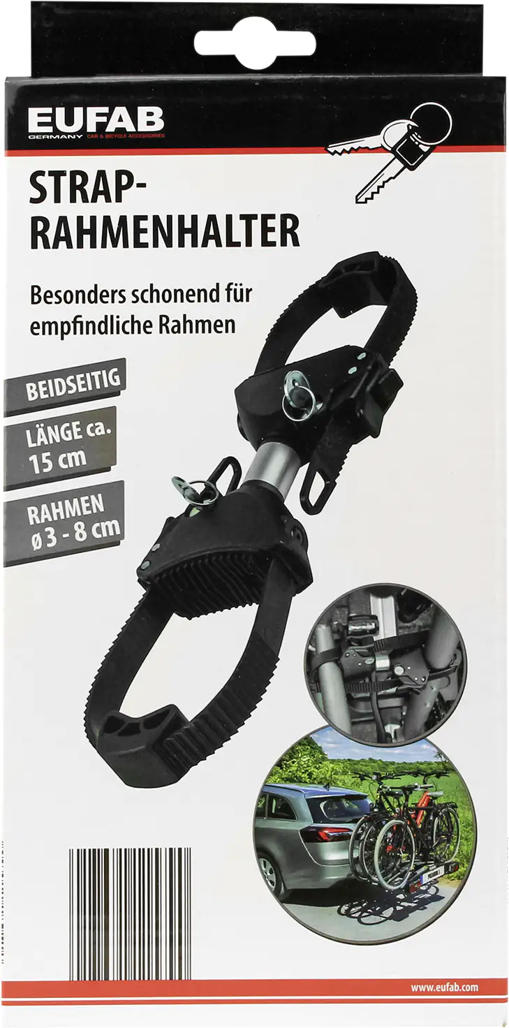 EUFAB Strap Rahmenhalter beidseitig, Befestigung flexibel 15cm lang