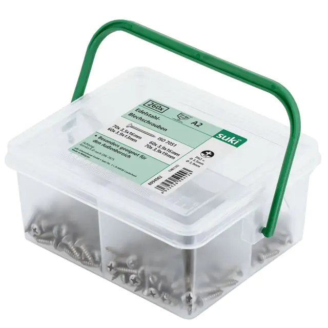 Suki Blechschrauben im Eimer 260 teilig