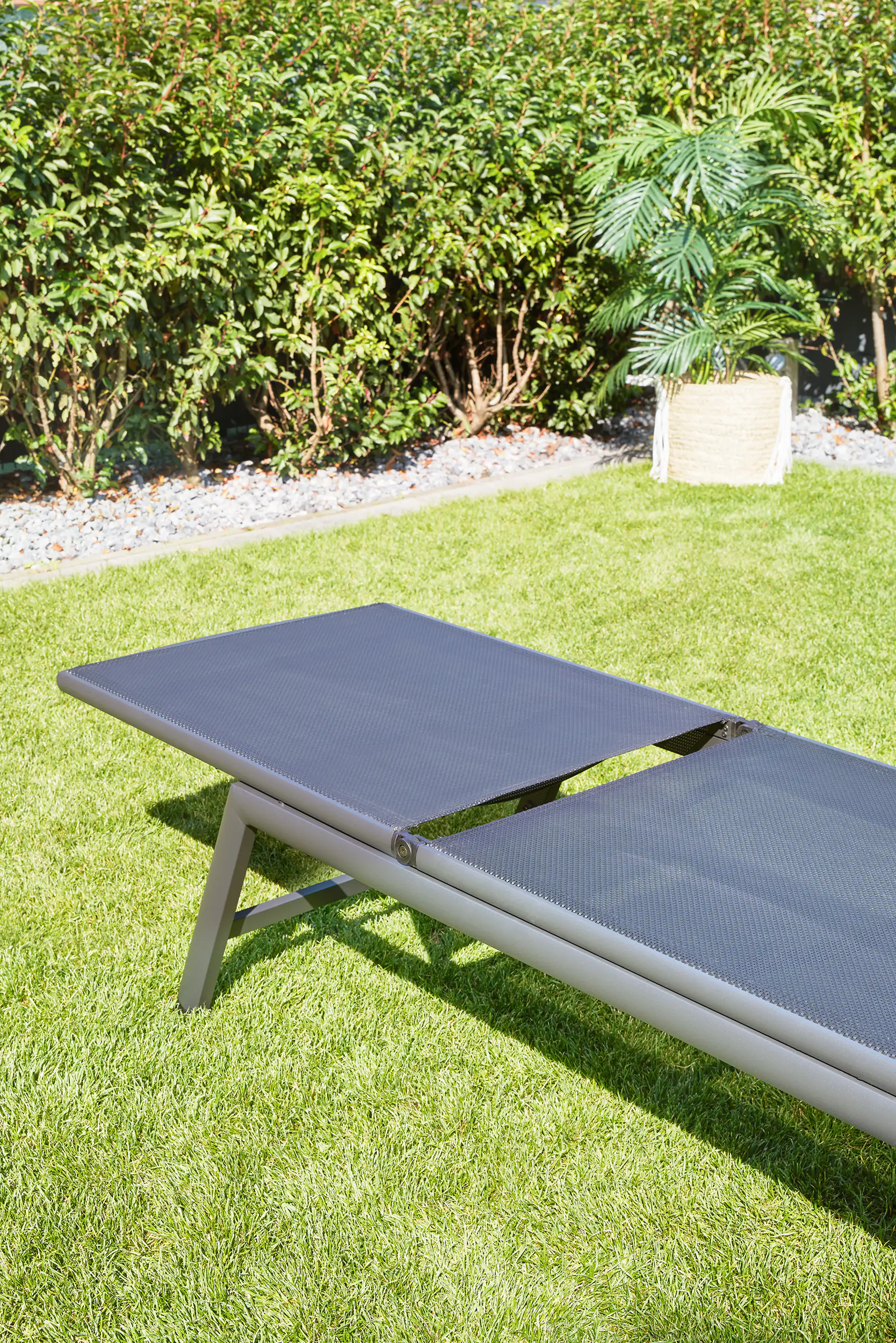 4333692694896_06 TrendLine Alu Sonnenliege Comfort Textilen Bespannung, schwarz