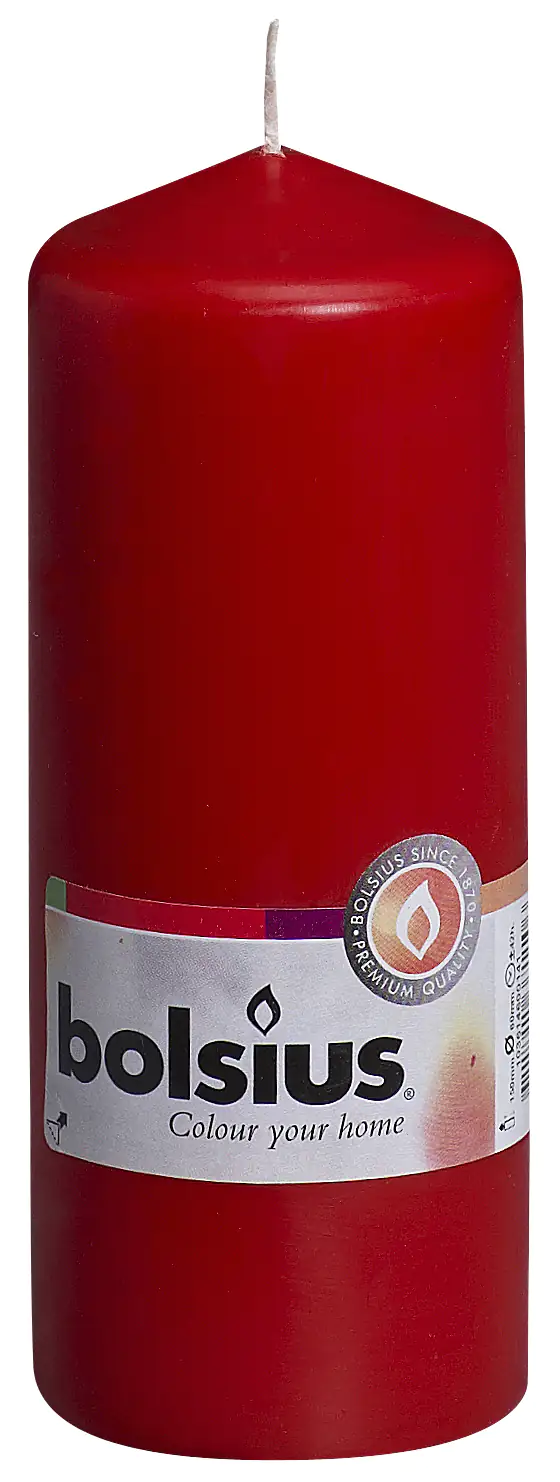 8711711371106 Bolsius Stumpenkerze rot, Höhe 15 cm, Ø 5,8 cm