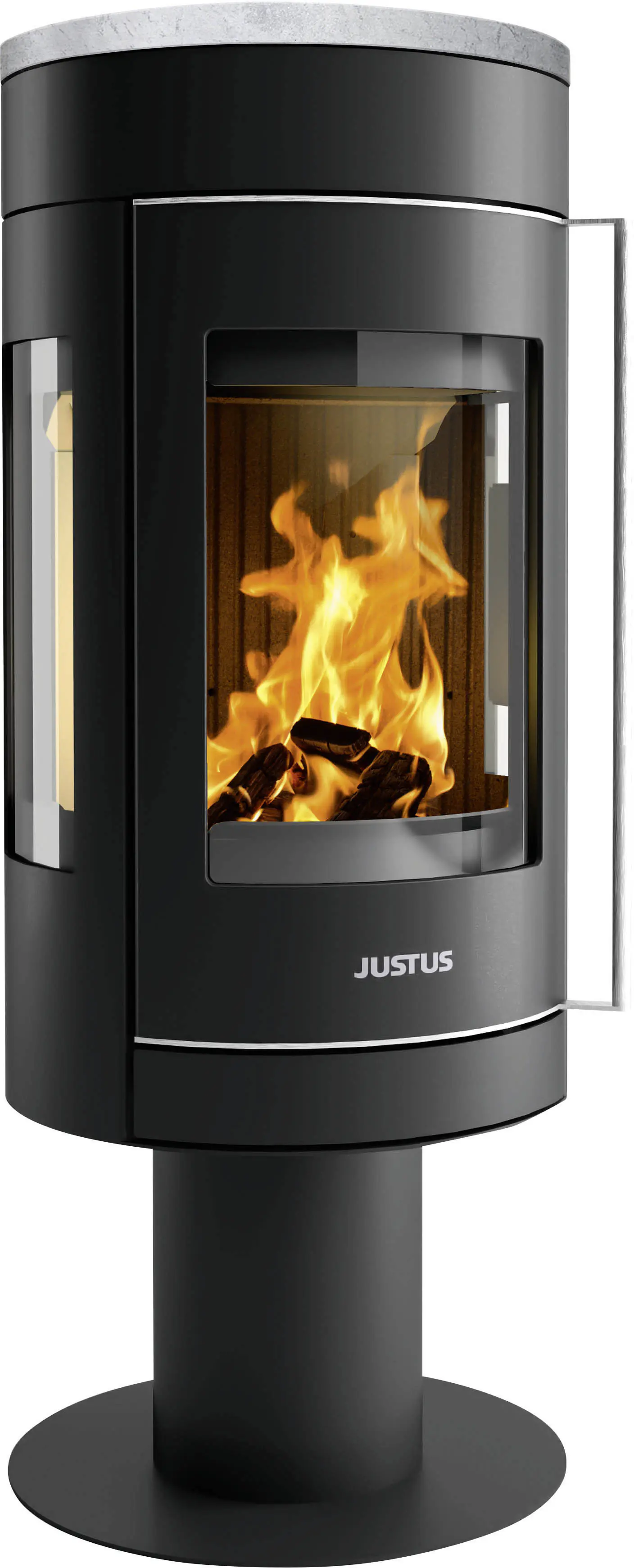 Justus Kaminofen Meva Stahl schwarz 5,5 kW