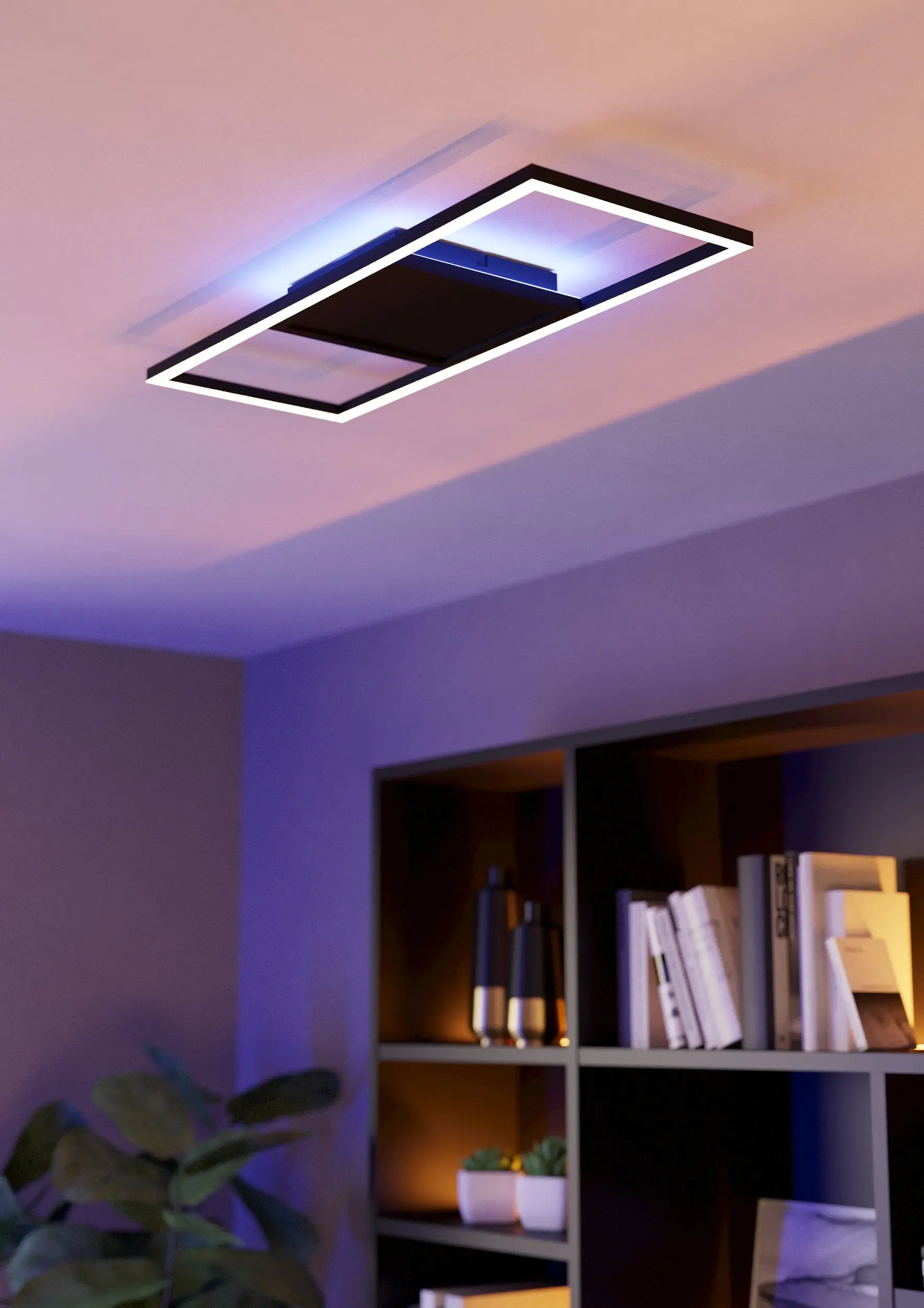 Eglo Connect LED Deckenleuchte Calagrano-Z schwarz 64 x 24 cm Eglo Connect LED Deckenleuchte Calagrano-Z schwarz 64 x 24 cm