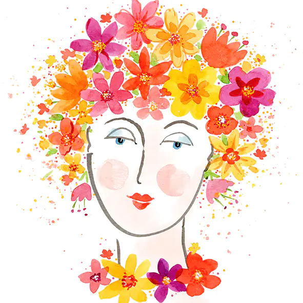 Braun & Company Servietten Motiv Flower Lady 33 x 33 cm - 20er Pack