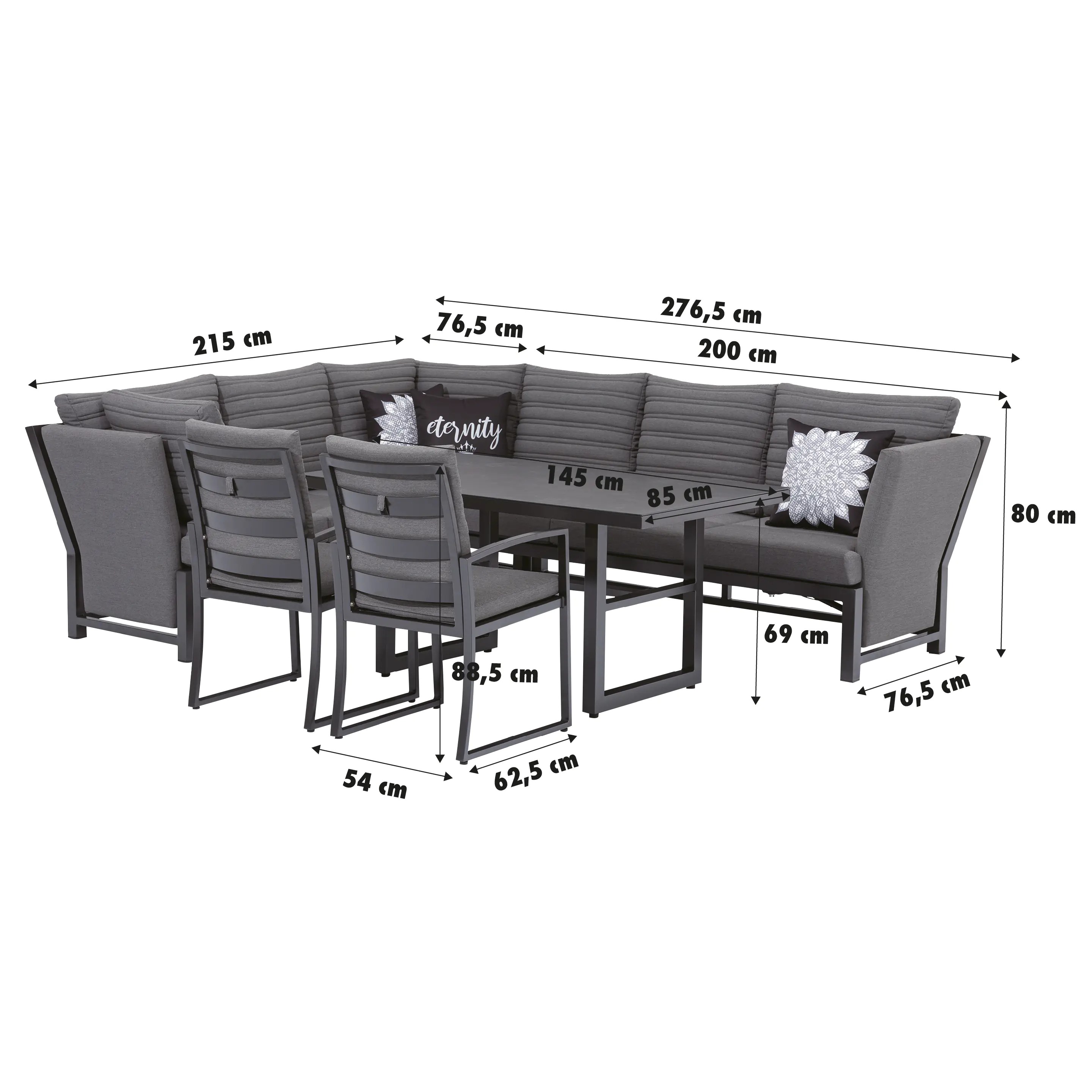 Primaster Dining Lounge Möbelset Ravenna mit wetterfestem Bezug Primaster Dining Lounge Möbelset Ravenna mit wetterfestem Bezug