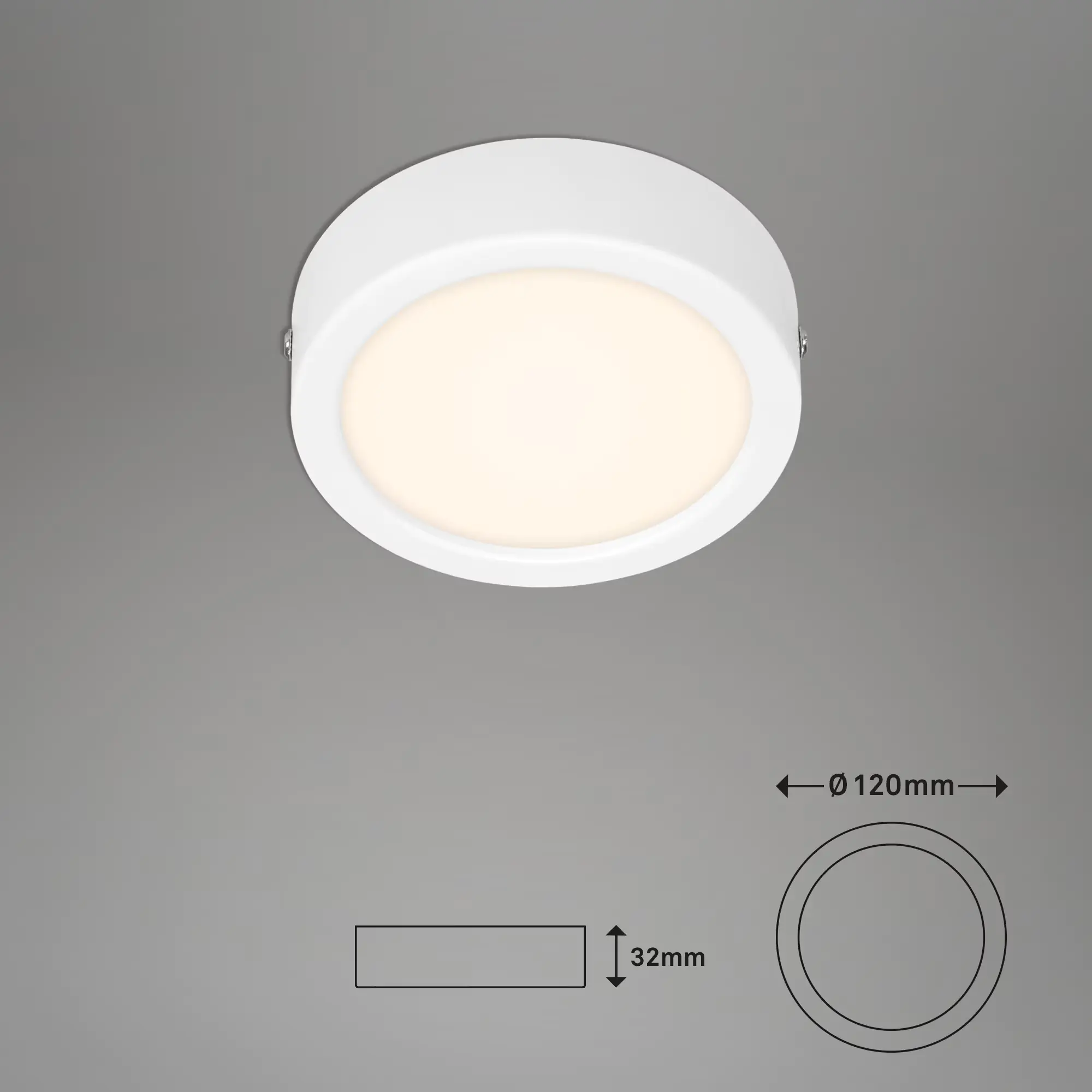 Di-Ka LED Aufbauleuchte Fire Ø 12 cm 7W, neutralweiß Di-Ka LED Aufbauleuchte Fire Ø 12 cm 7W, neutralweiß