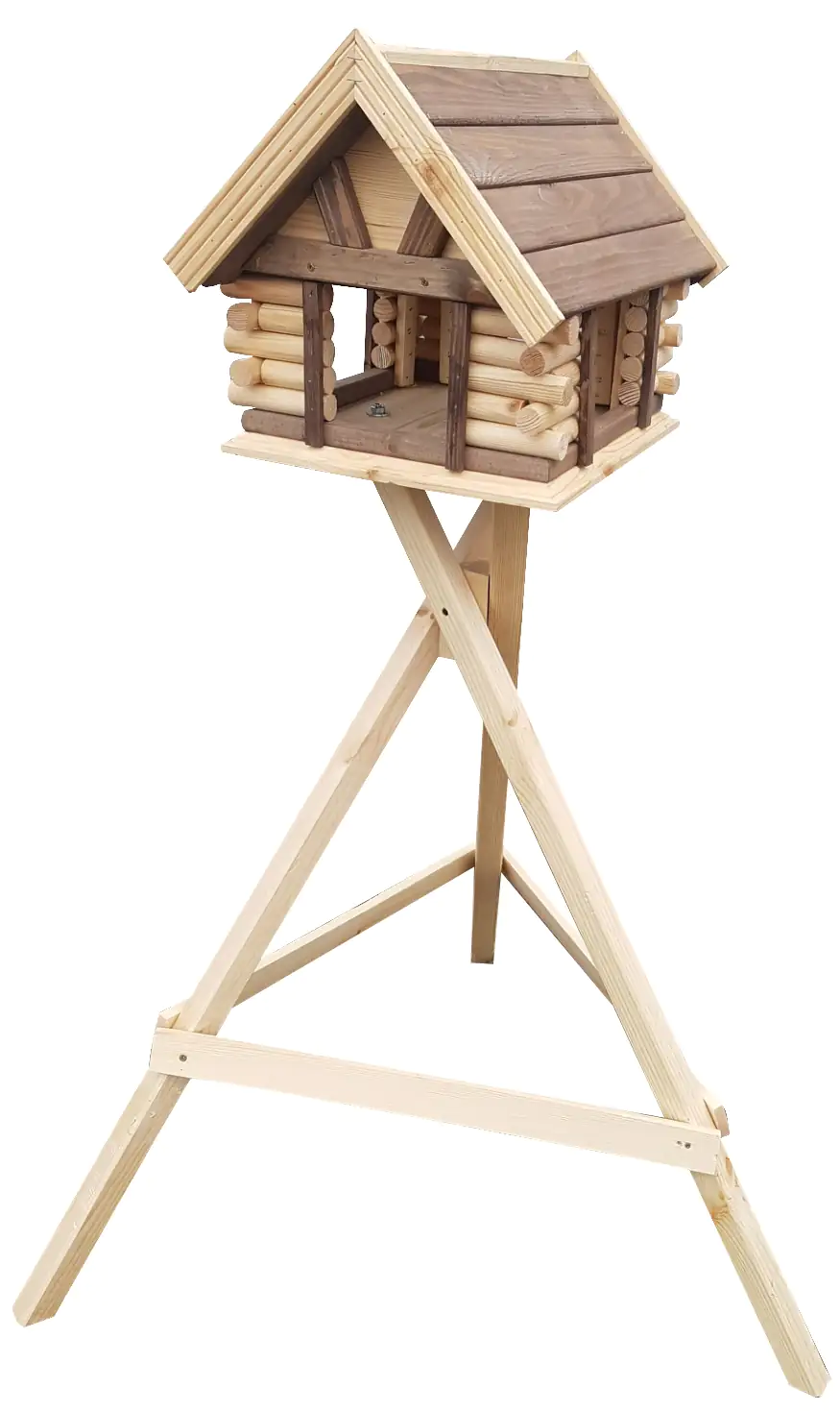 Vogelhaus Rustikal mit Ständer LxBxH: 38x37x45 cm