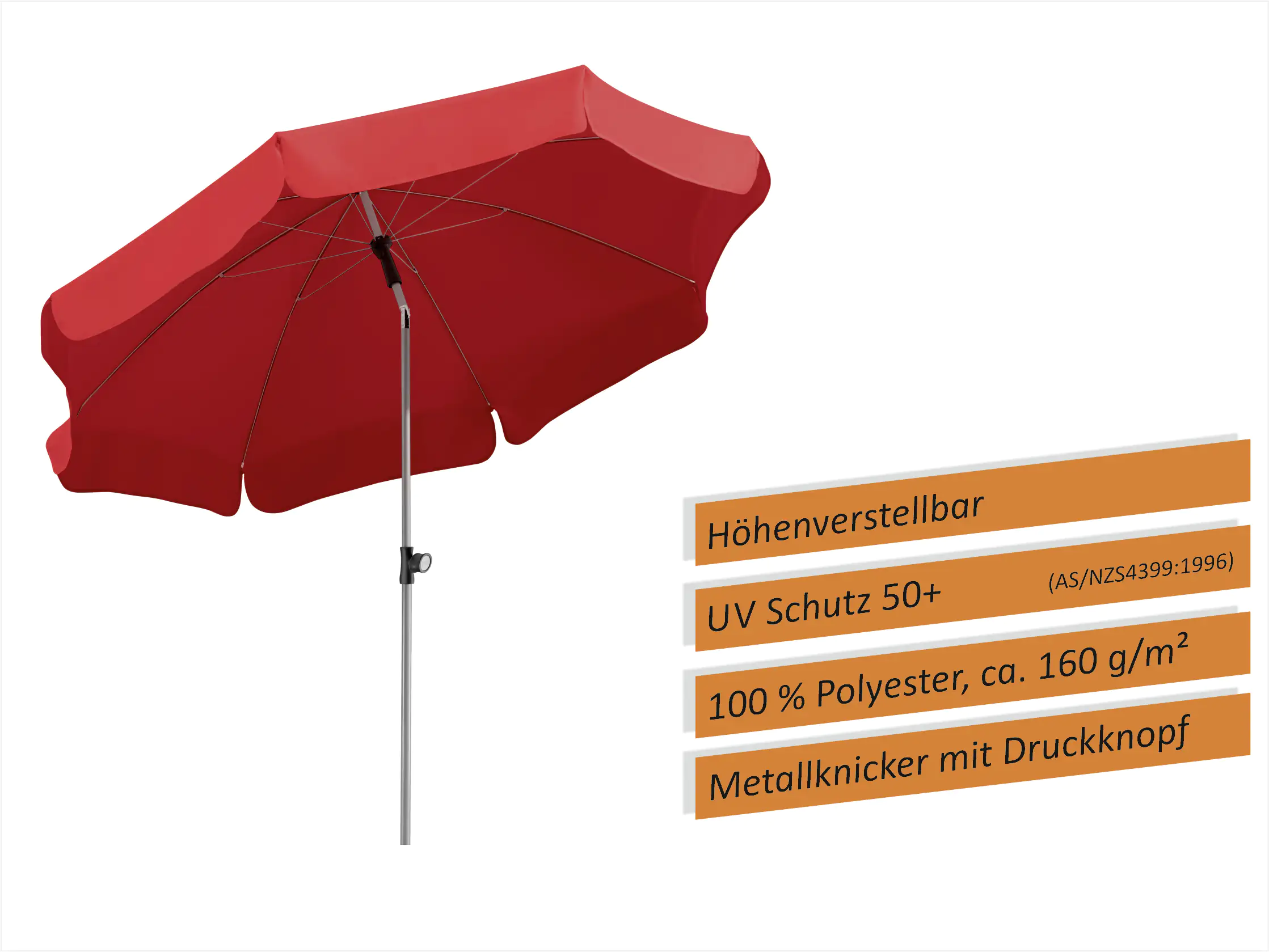 4000570716772_2283510 Schneider Sonnenschirm Locarno rot Ø 200 cm