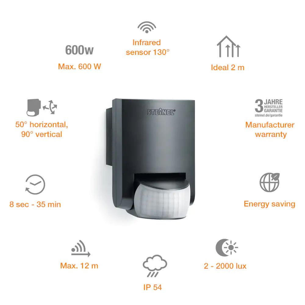 Steinel Bewegungsmelder IS 130-2 schwarz