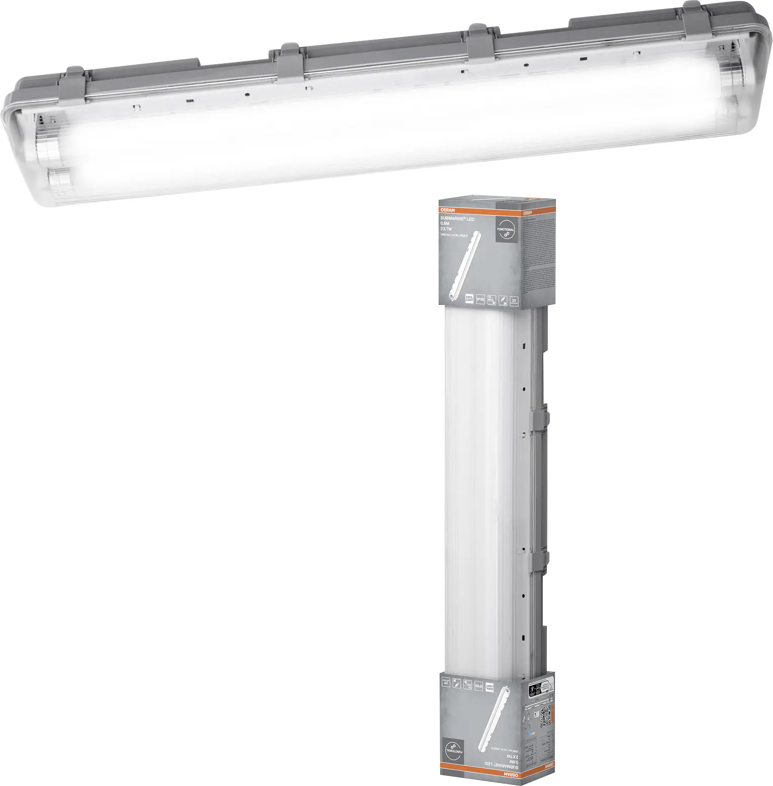 Osram Feuchtraumleuchte Submarine 2 x 7 Watt 65 cm