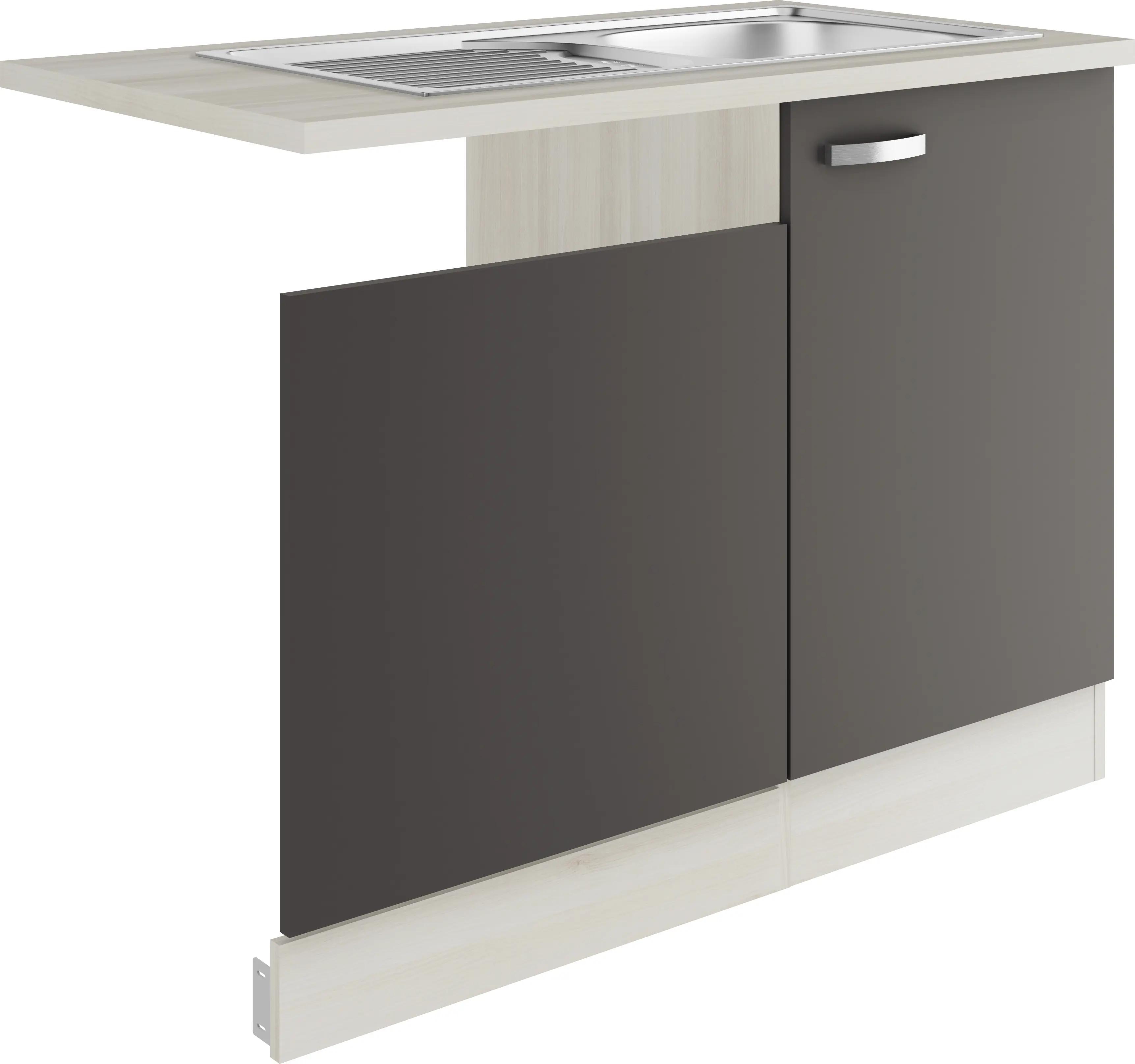 Optifit Spüle mit Unterschrank-Set Faro 220 anthrazit/akazie 110 cm