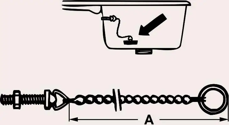 Cornat Ventilkette 30 cm mit Gewindeschraube M5 x 30 mm