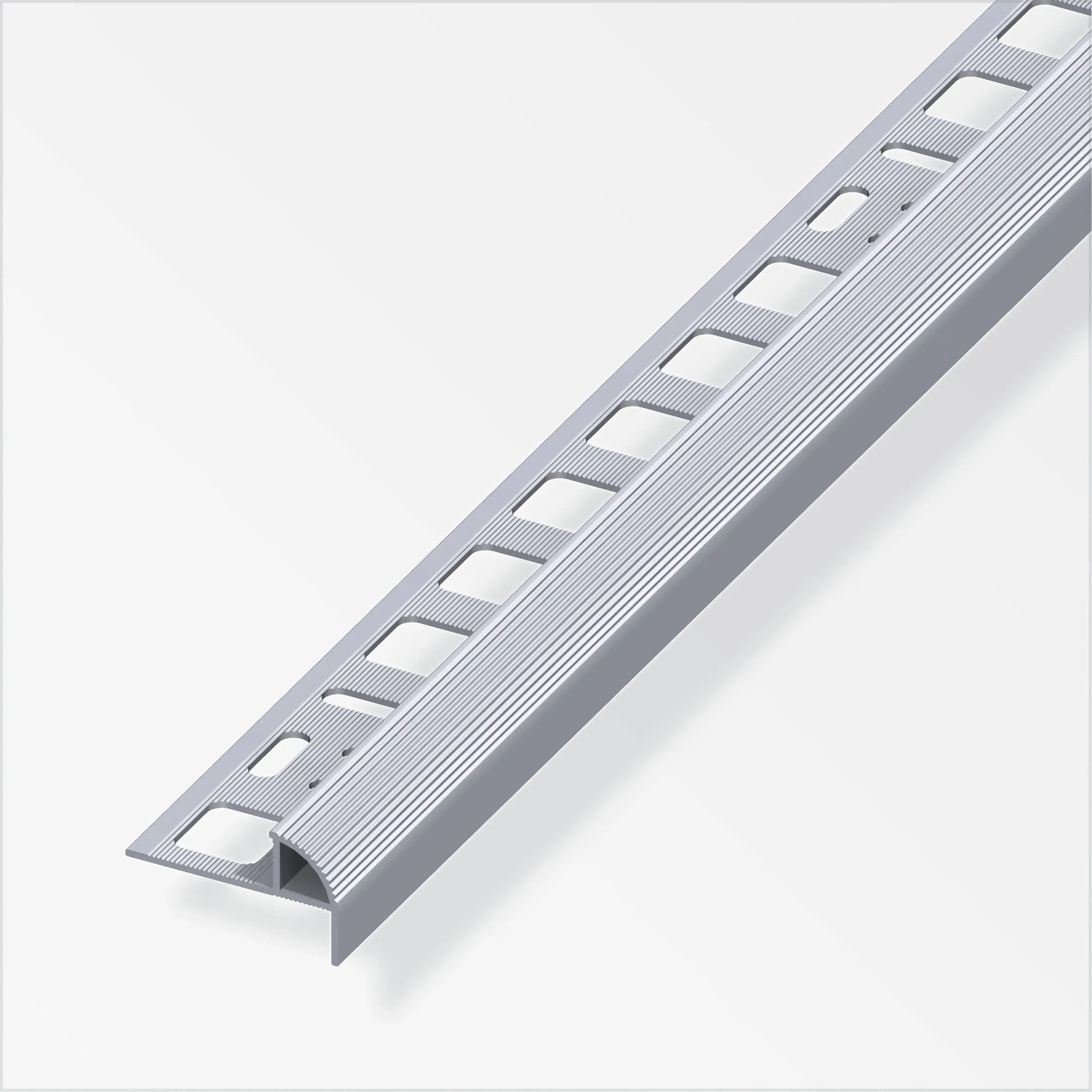 alfer Treppenkantenprofil 1 m, 10 x 19.5 x 7.5 mm Aluminium roh blank