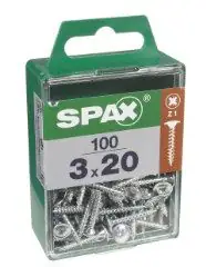 Spax Universalschrauben 3.0 x 20 mm PZ 2 - 100 Stk. Spax Universalschrauben 3.0 x 20 mm PZ 2 - 100 Stk.