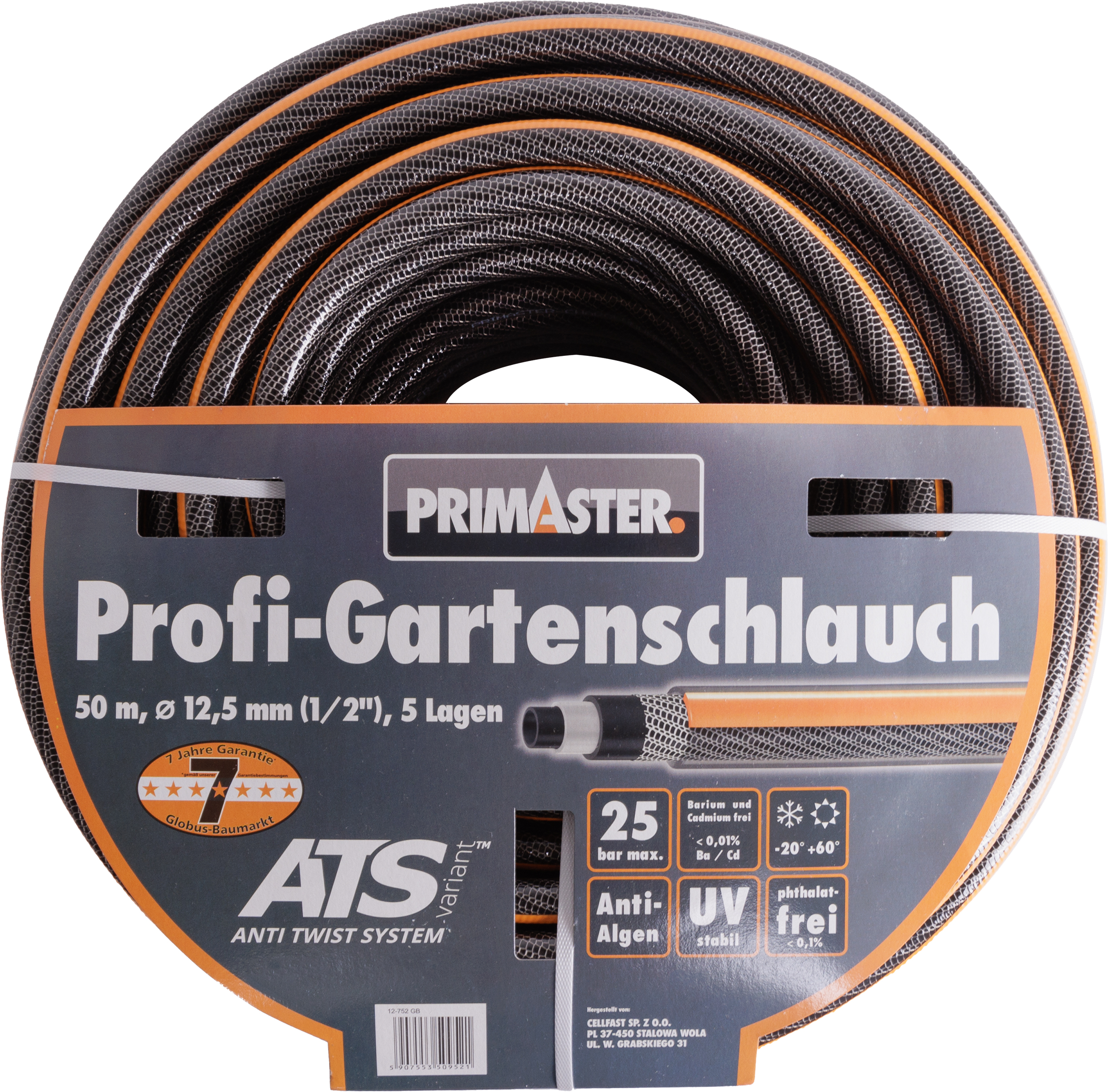 Primaster Profi-Gartenschlauch 50 m Ø 12,7 mm (1/2") Primaster Profi-Gartenschlauch 50 m Ø 12,7 mm (1/2")