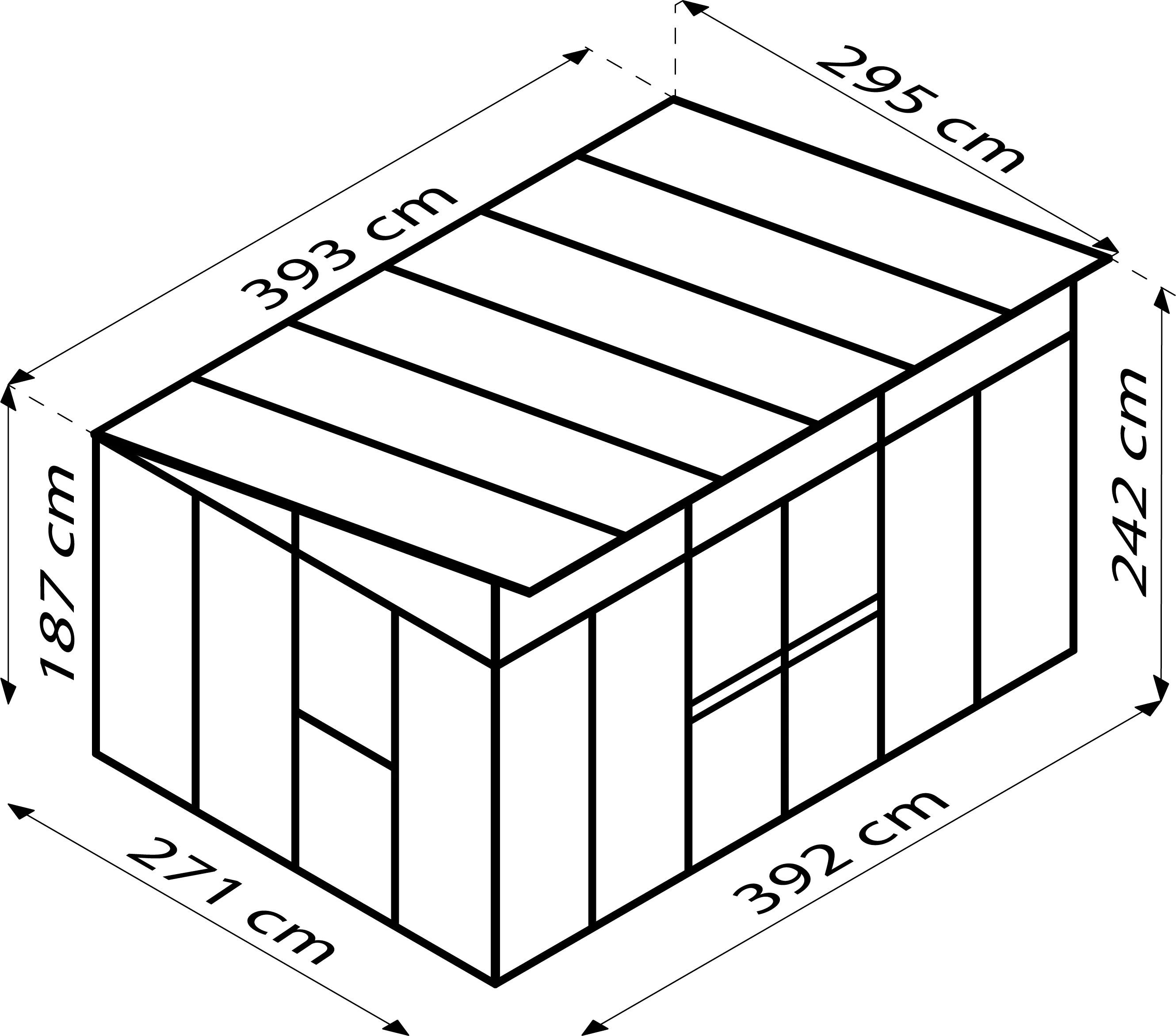 Vitavia Gewächshaus Aura 11500 275 x 396 cm 10 mm Hohlkammerplatten