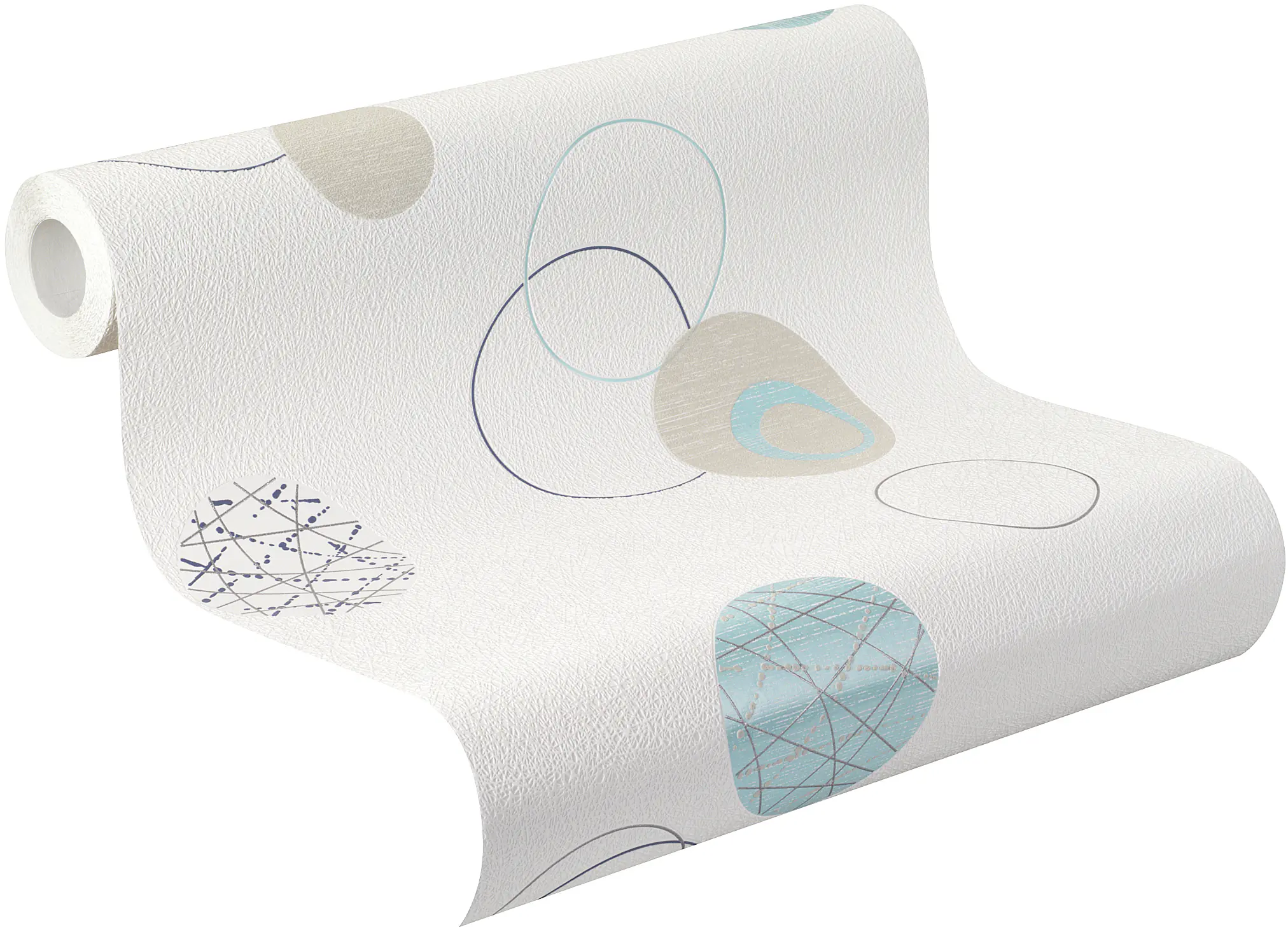 Rasch Vliestapete 475913 Selection kreise weiß 10,05 x 0,53 m