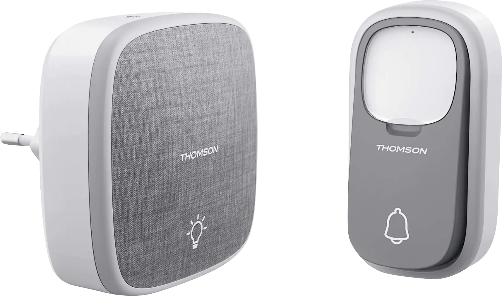 Thomson Funk-Türklingel drahtlose Klingeltaste ohne Batterie grau Thomson Funk-Türklingel drahtlose Klingeltaste ohne Batterie grau