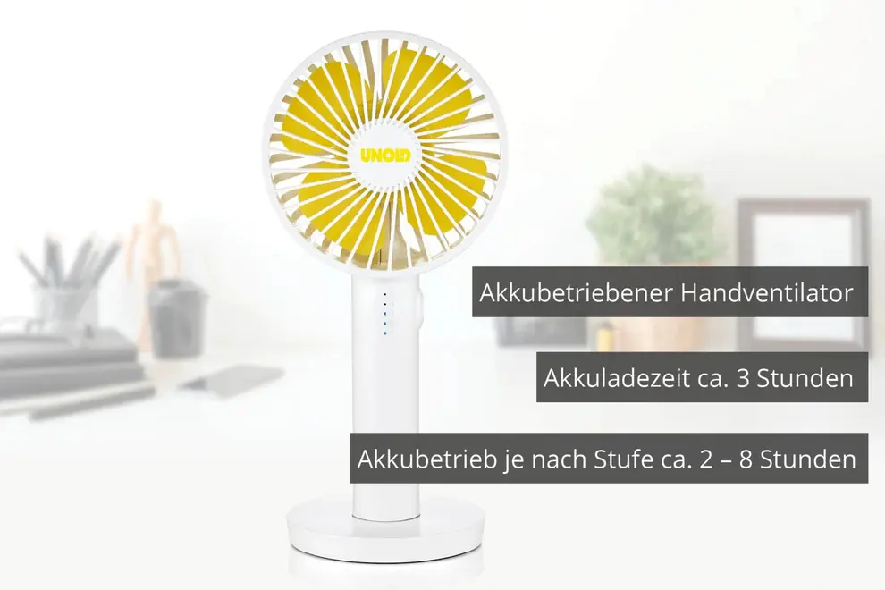 Unold Handventilator Breezy II grün USB, 5 Stufen