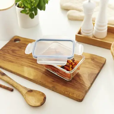 Rotho Kühlschrankdose Glas CLIC & LOCK 0,5 L, 3er Set Rotho Kühlschrankdose Glas CLIC & LOCK 0,5 L, 3er Set