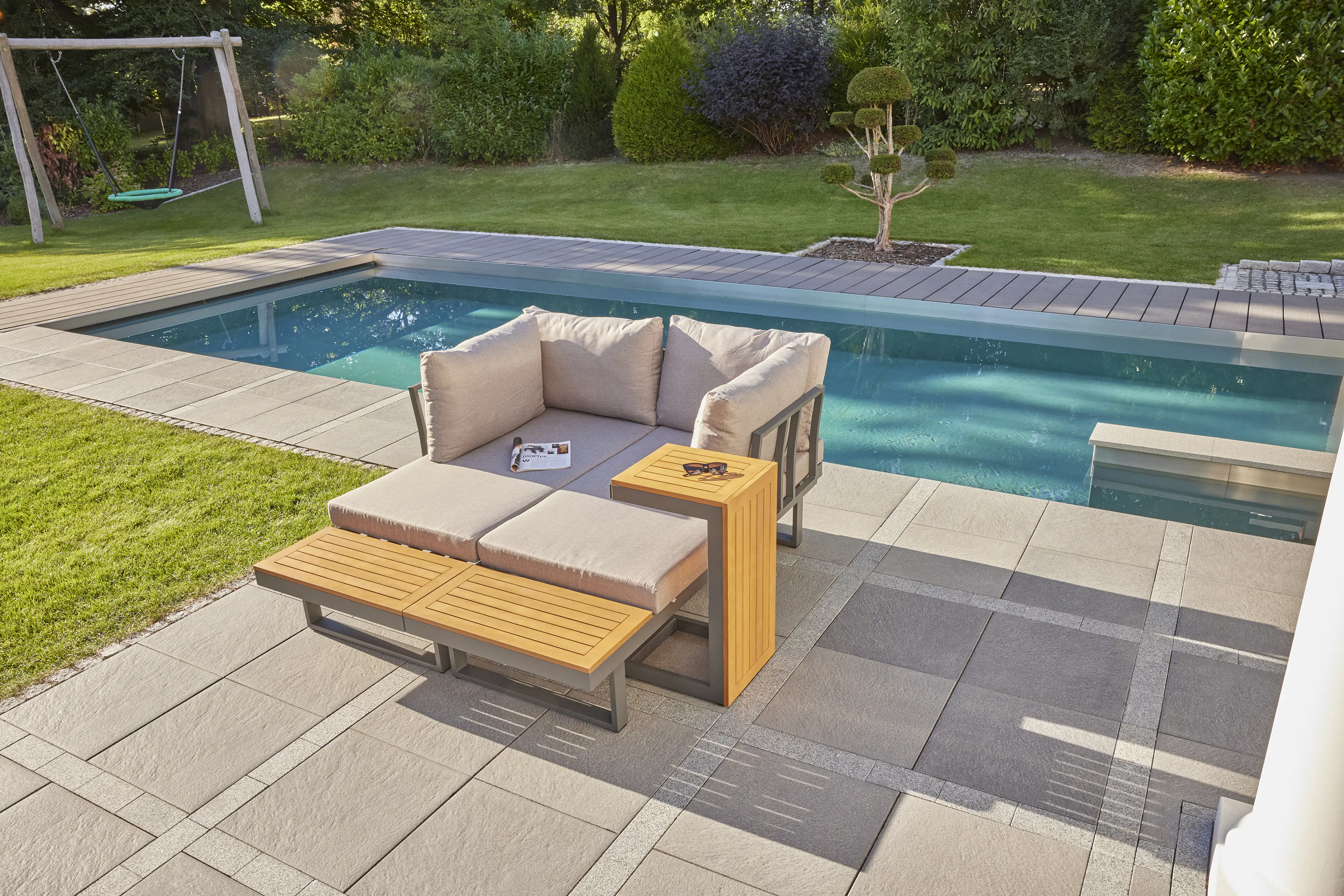 Primaster Gartenmöbel-Set Sungardo Aluminium/Teakholz Primaster Gartenmöbel-Set Sungardo Aluminium/Teakholz