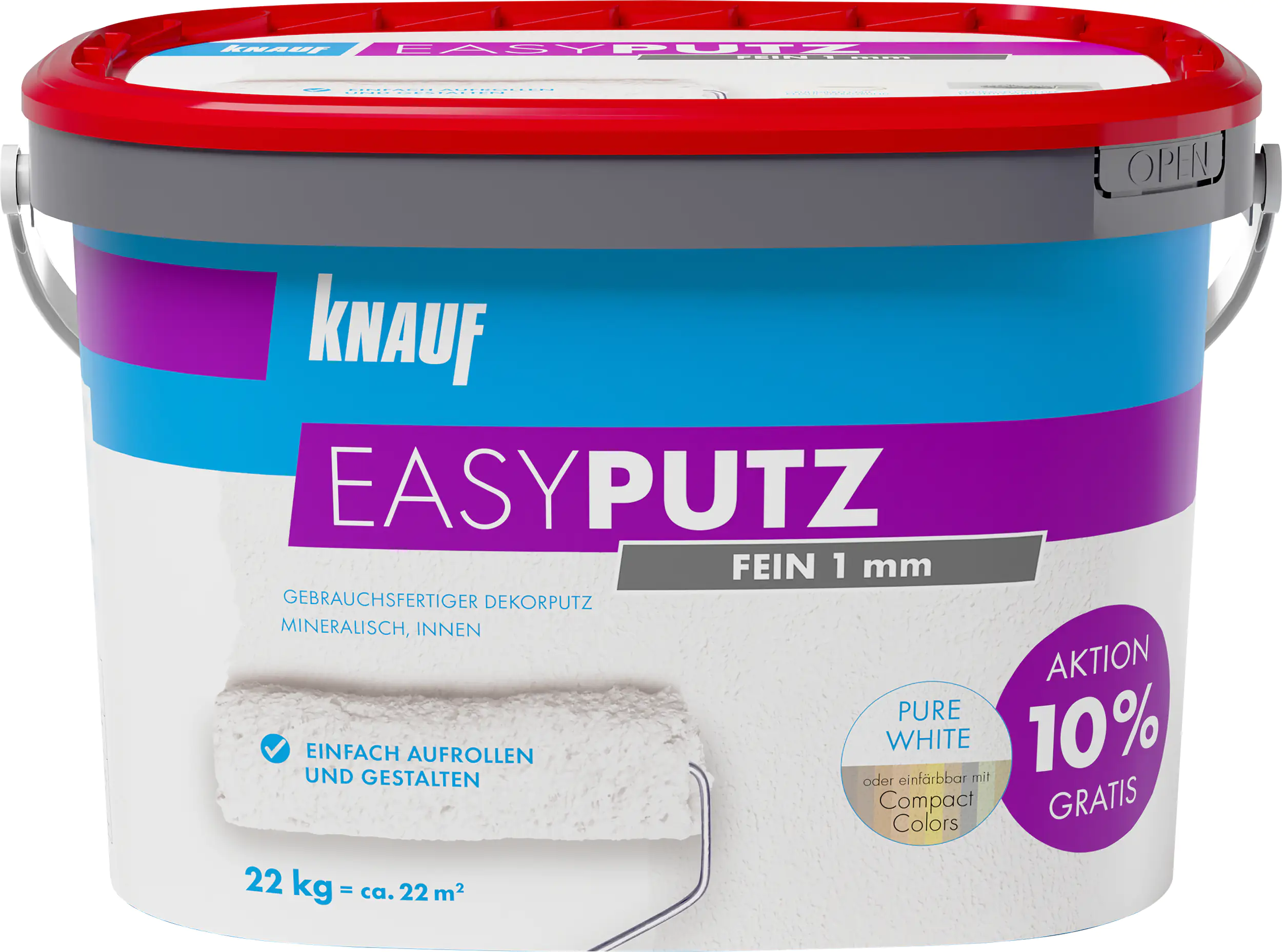 Knauf EasyPutz Streichputz 22 kg 1 mm fein schneeweiß Knauf EasyPutz Streichputz 22 kg 1 mm fein schneeweiß
