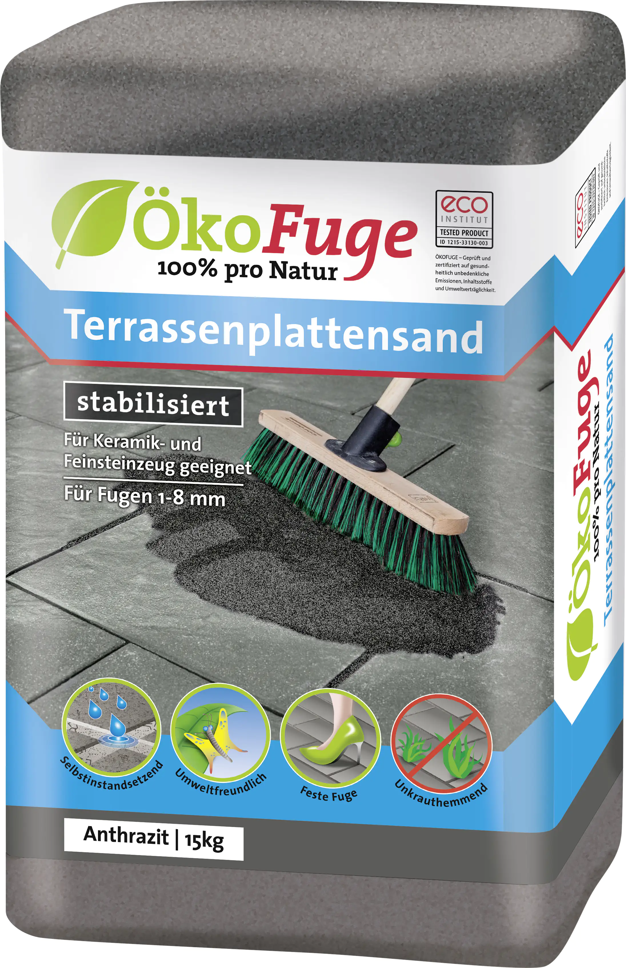 ÖkoFuge Terrassenplattensand anthrazit 15 kg