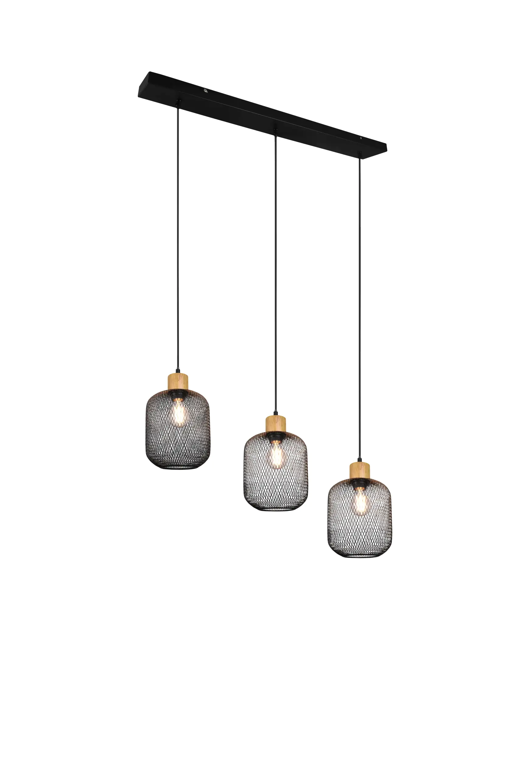 4017807489507 Reality Leuchten 3er Pendelleuchte Calimero schwarz matt