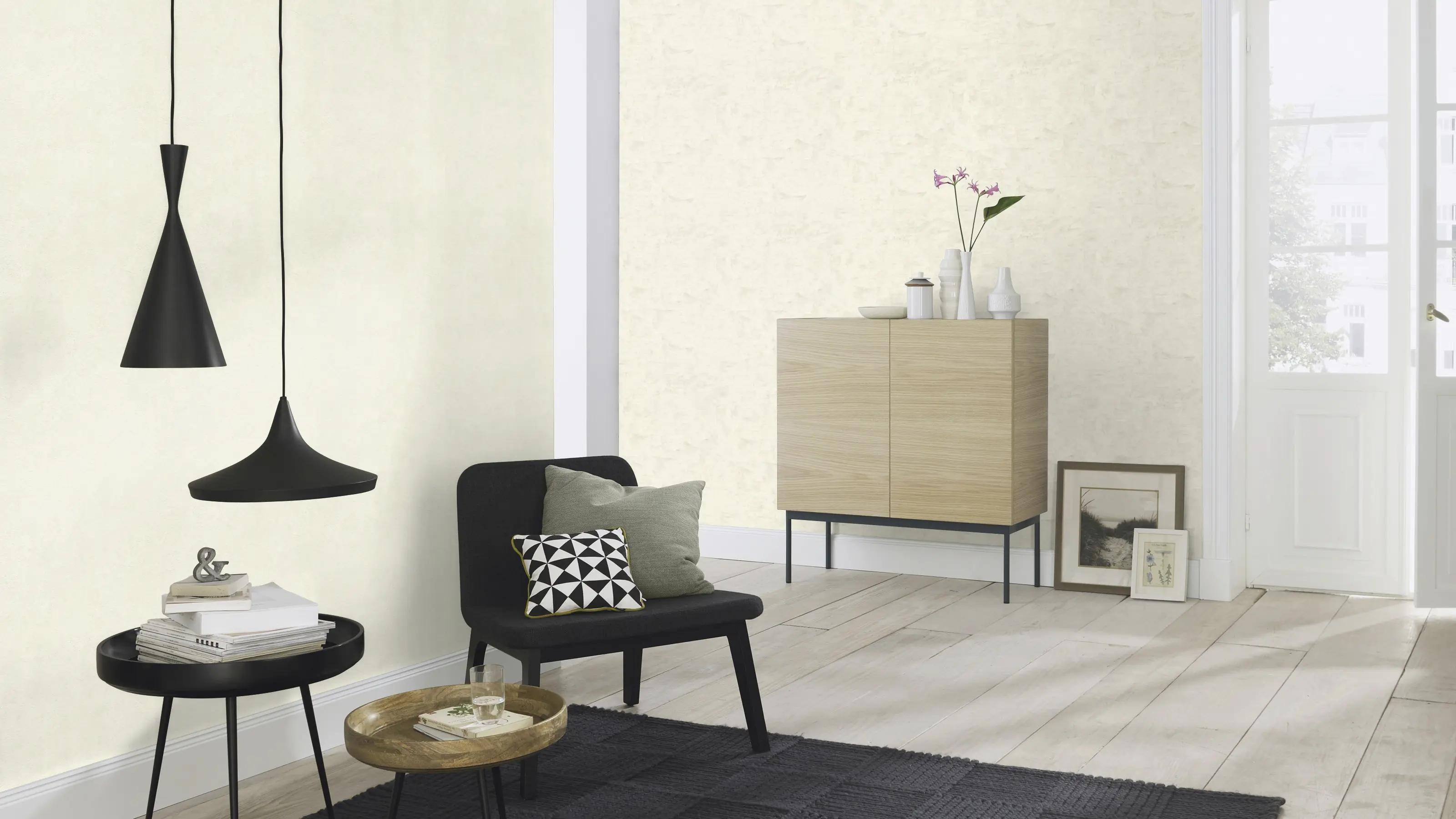 Rasch Vliestapete 315103 Weiß-Offwhite Uni 10,05 m x 0,53 m