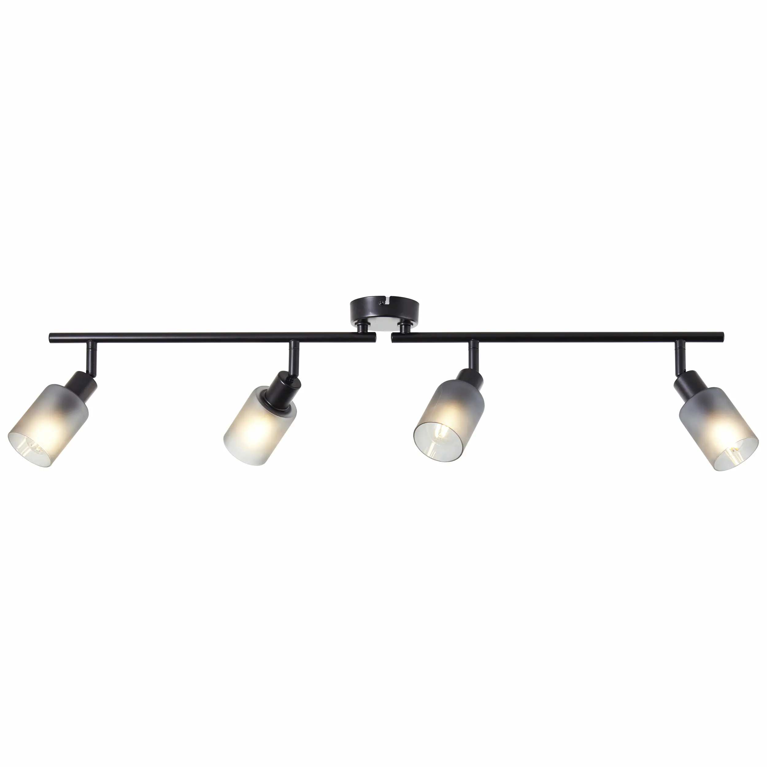 Brilliant Deckenstrahler Loralie 4er Spot Balken E14 schwarz rauchglas