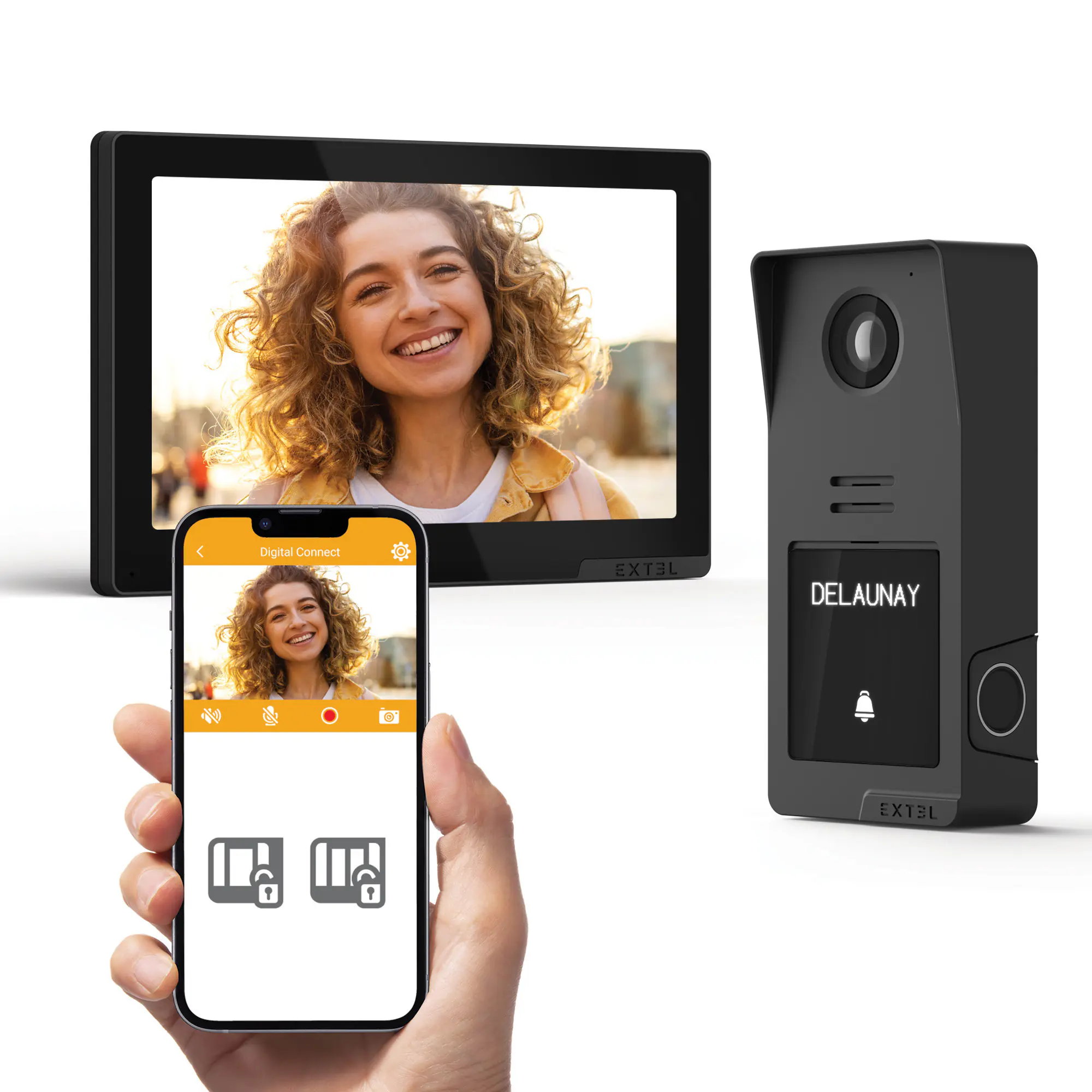 Extel Türsprechanlage Dgital Connect 7-Zoll-Touchscreen, 2-Draht-Technik