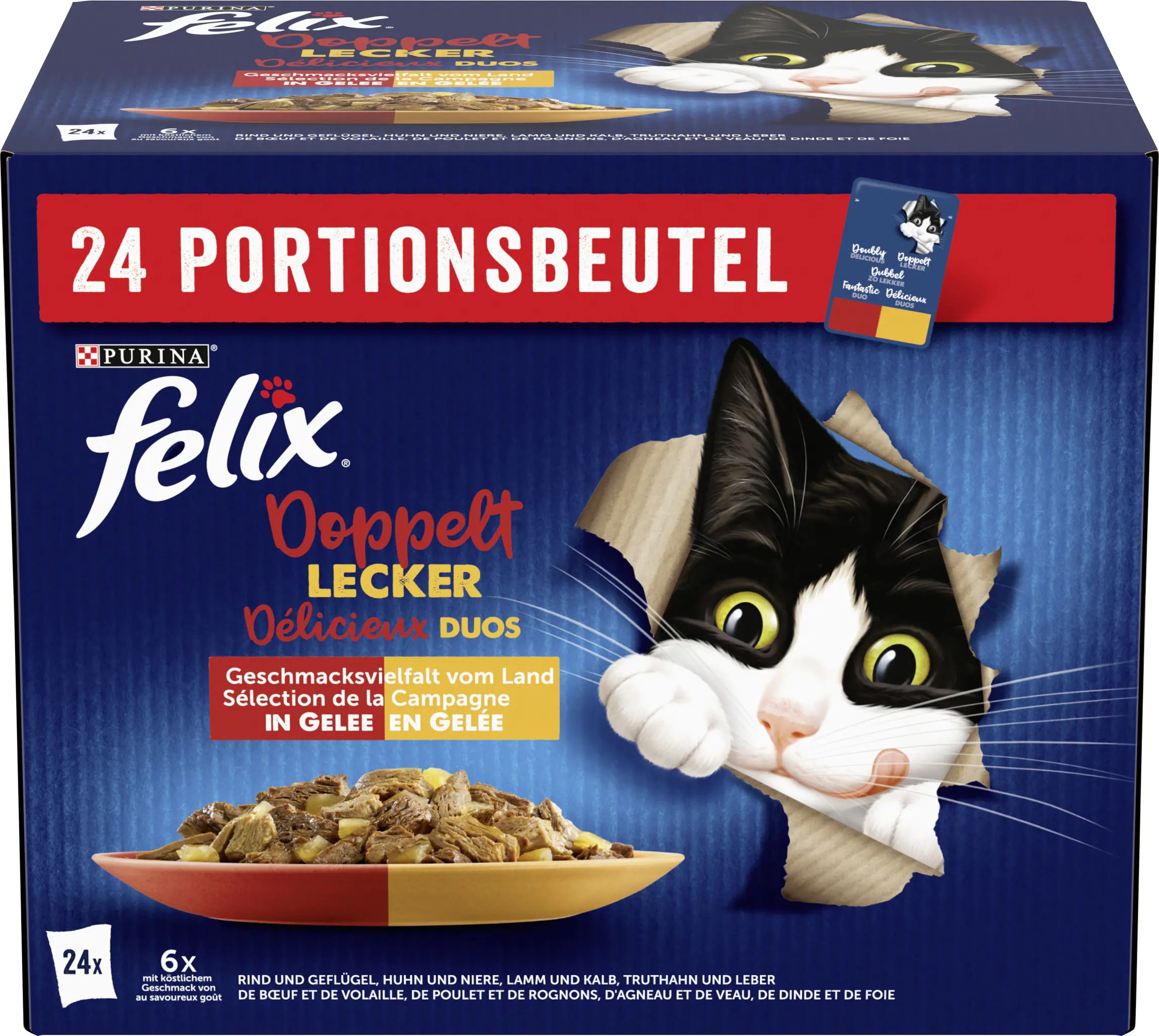 Felix So gut wie es aussieht Doppelt Lecker Fleisch 24x 85g Felix So gut wie es aussieht Doppelt Lecker Fleisch 24x 85g