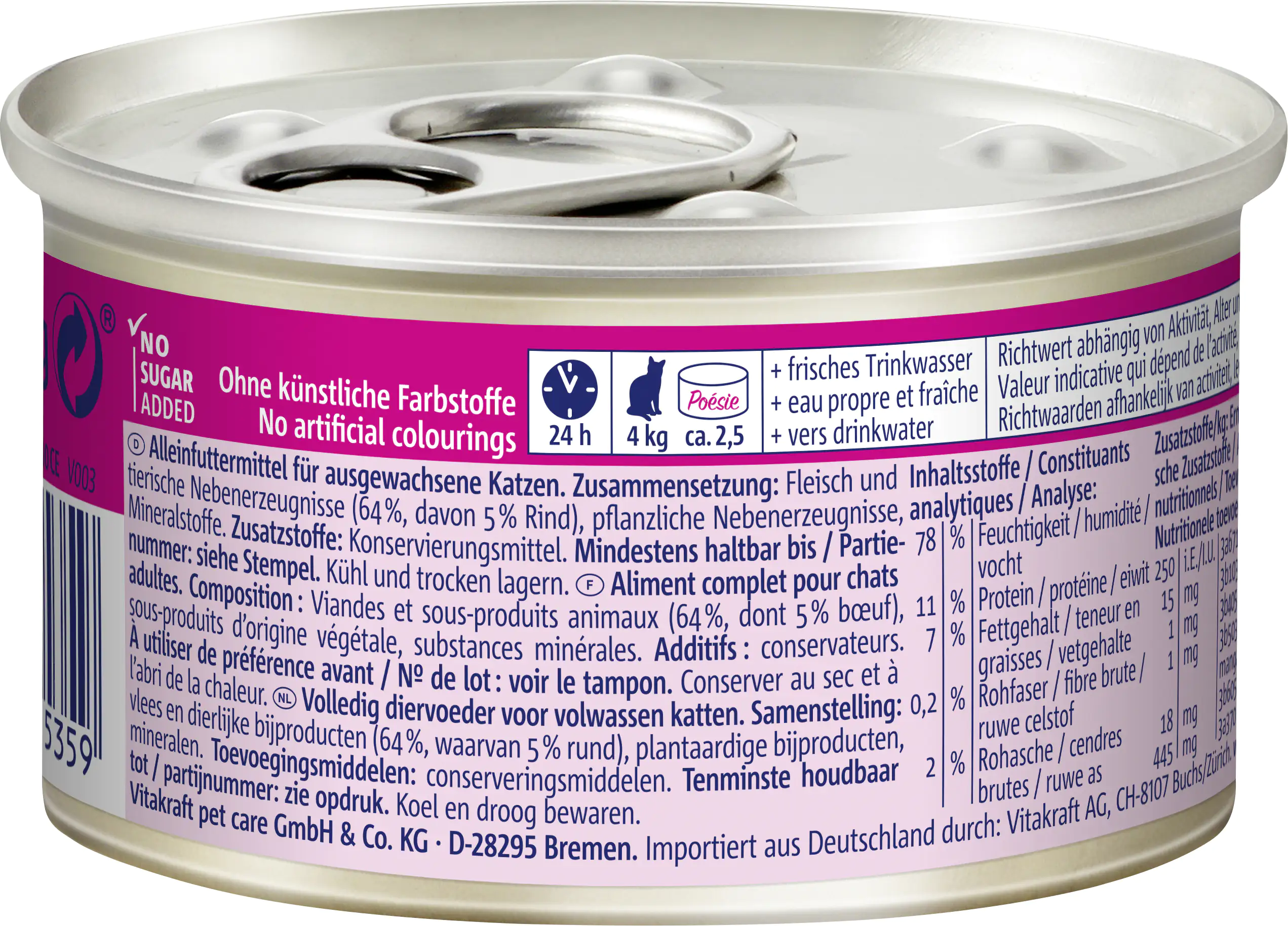 Vitakraft Poésie Katzenfutter Mousse Rind 85 g Vitakraft Poésie Katzenfutter Mousse Rind 85 g