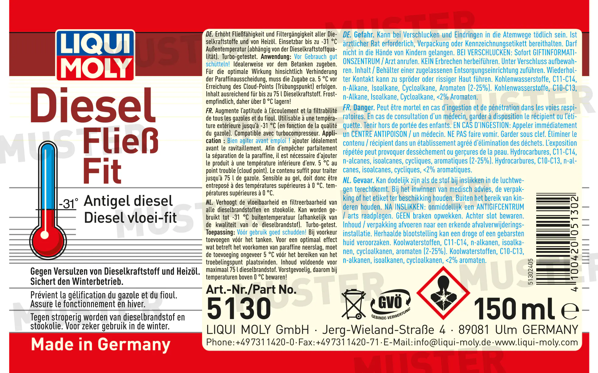 Liqui Moly Diesel Fließ-Fit 150 ml