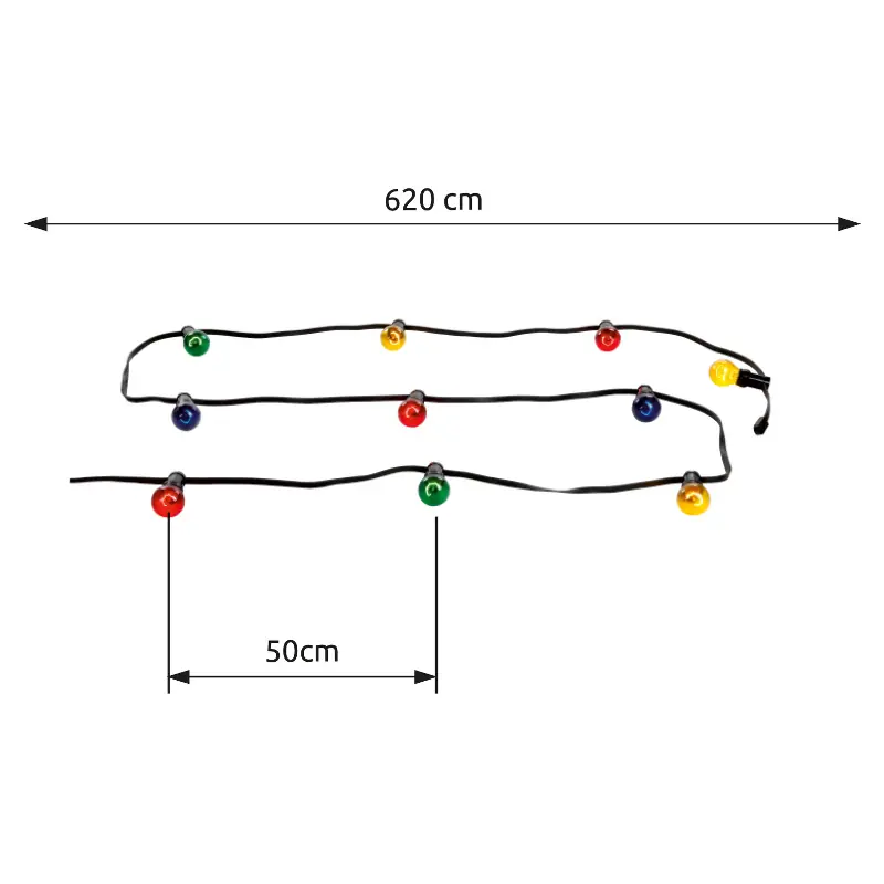 Globo Party-Lichterkette Nirvana 10 LED bunt 