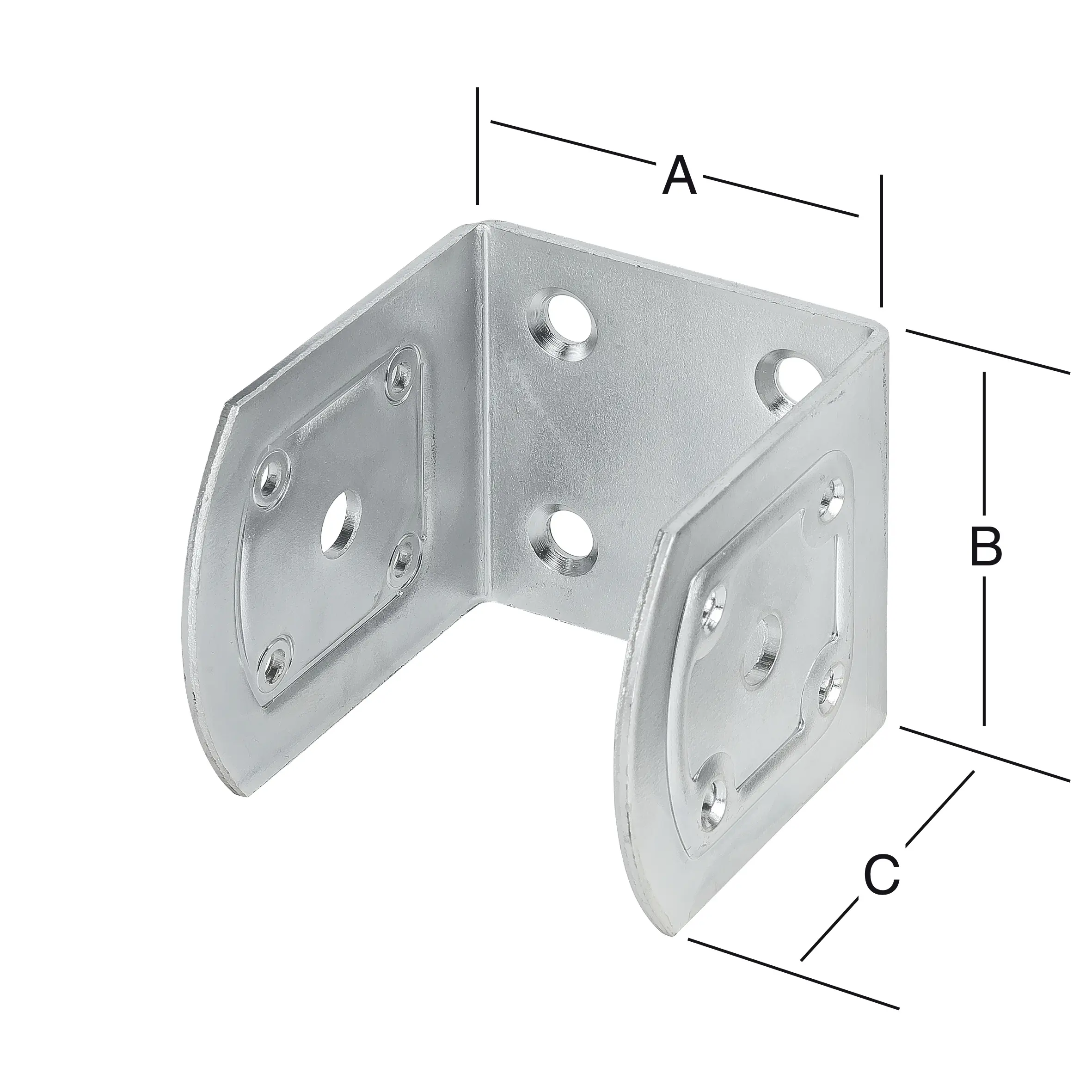 Vormann Trennwandhalter verzinkt 61 x 60 x 80 mm
