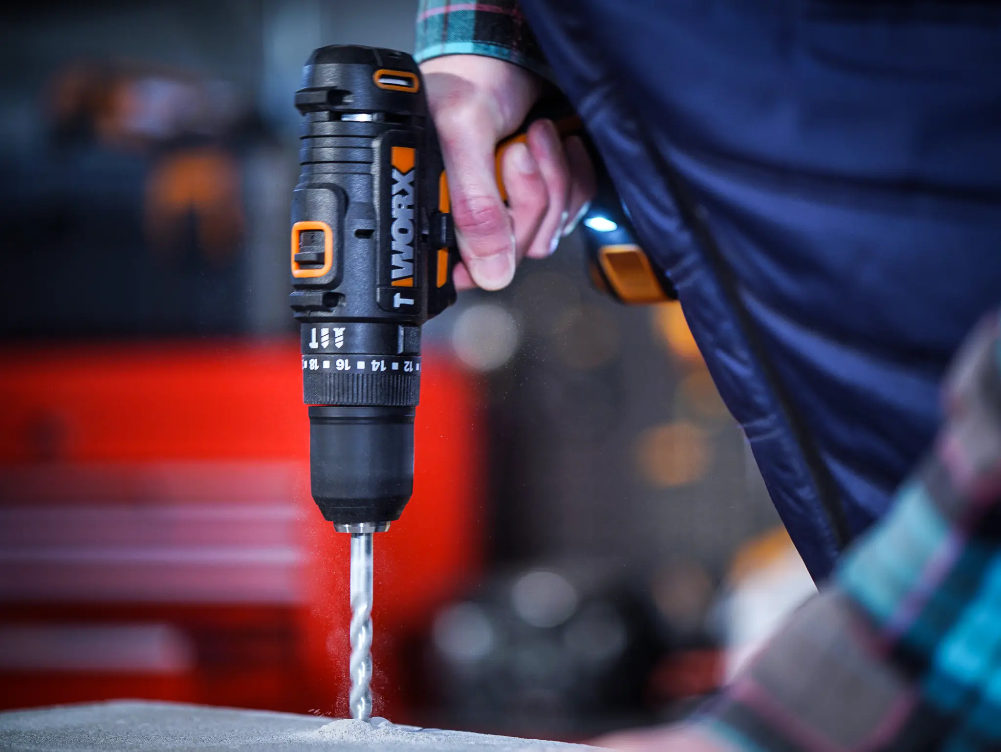 Worx Akku-Bohrschrauber WX100 20 V inkl. Akku Ladegerät & Tasche