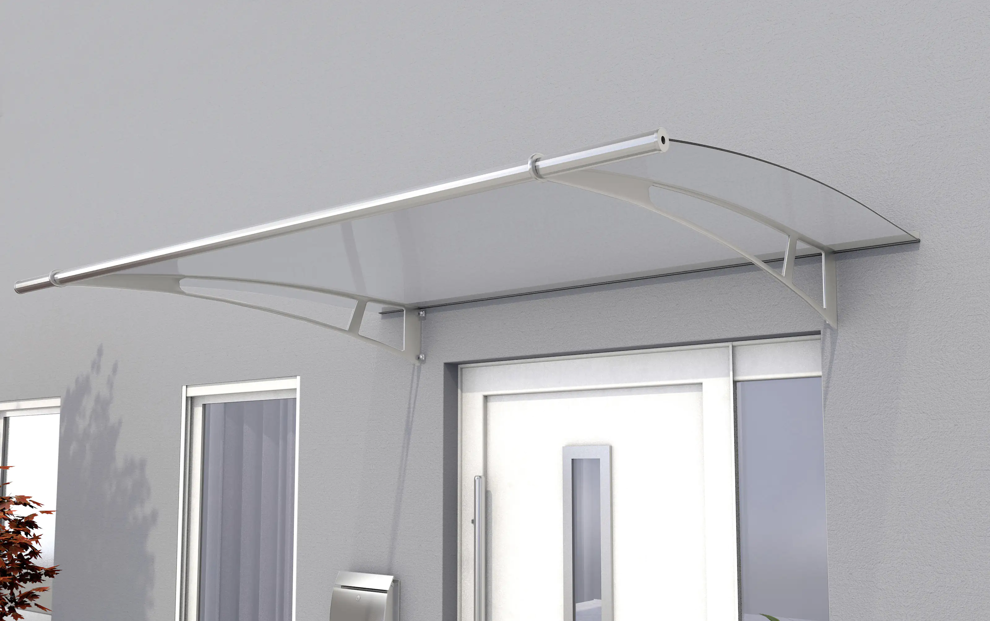 Gutta Vordach PT- XL 2050 Edelstahl, Acrylglas klar