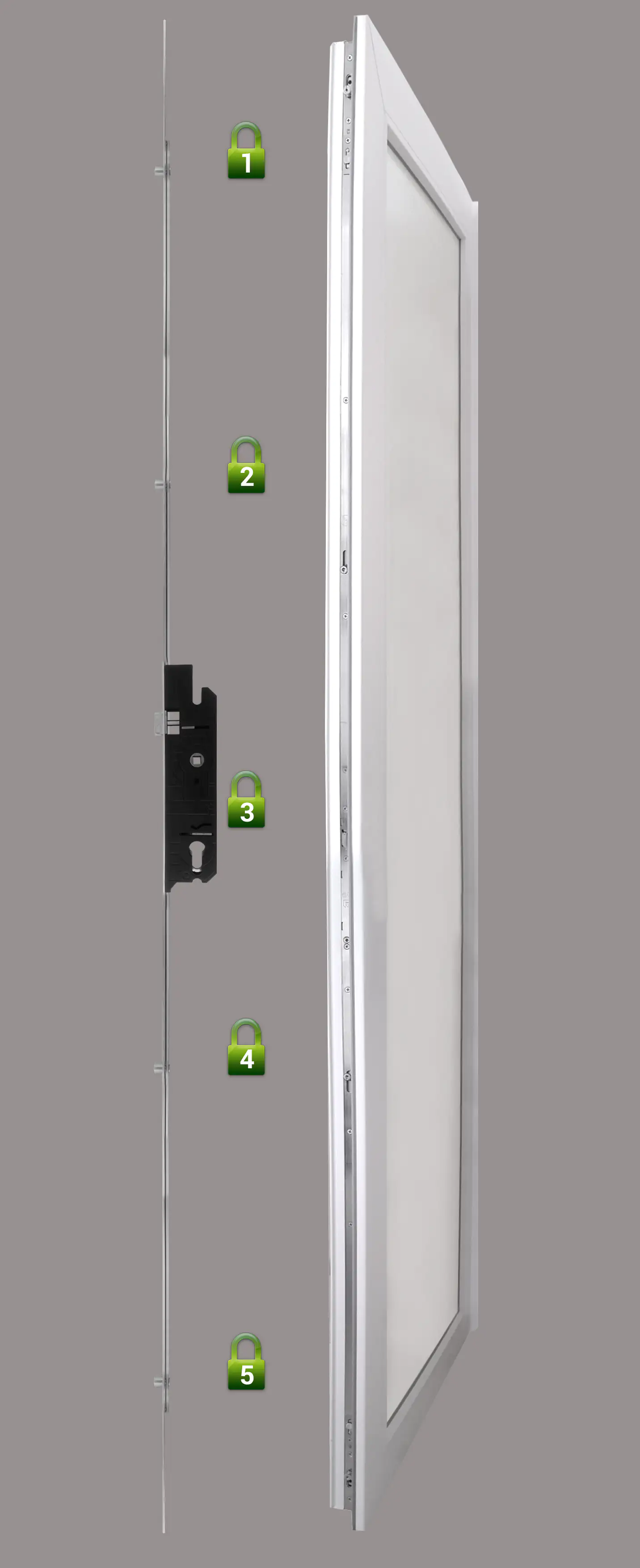 Panto Nebeneingangstür Kunststoff K511 98 x 198 cm DIN links weiß Panto Nebeneingangstür Kunststoff K511 98 x 198 cm DIN links weiß