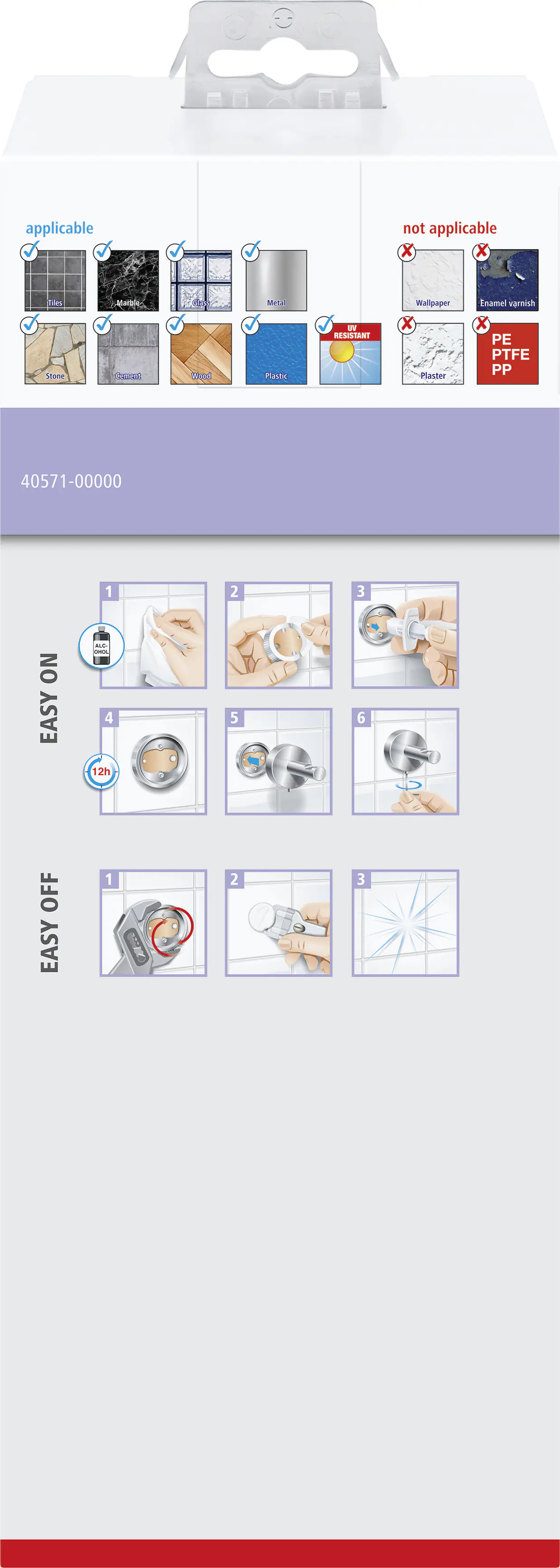 Tesa WC-Bürstengarnitur MOON weiß