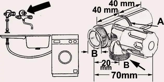 Cornat Geräteventil IG 3/4" , 2 x AG 3/4"