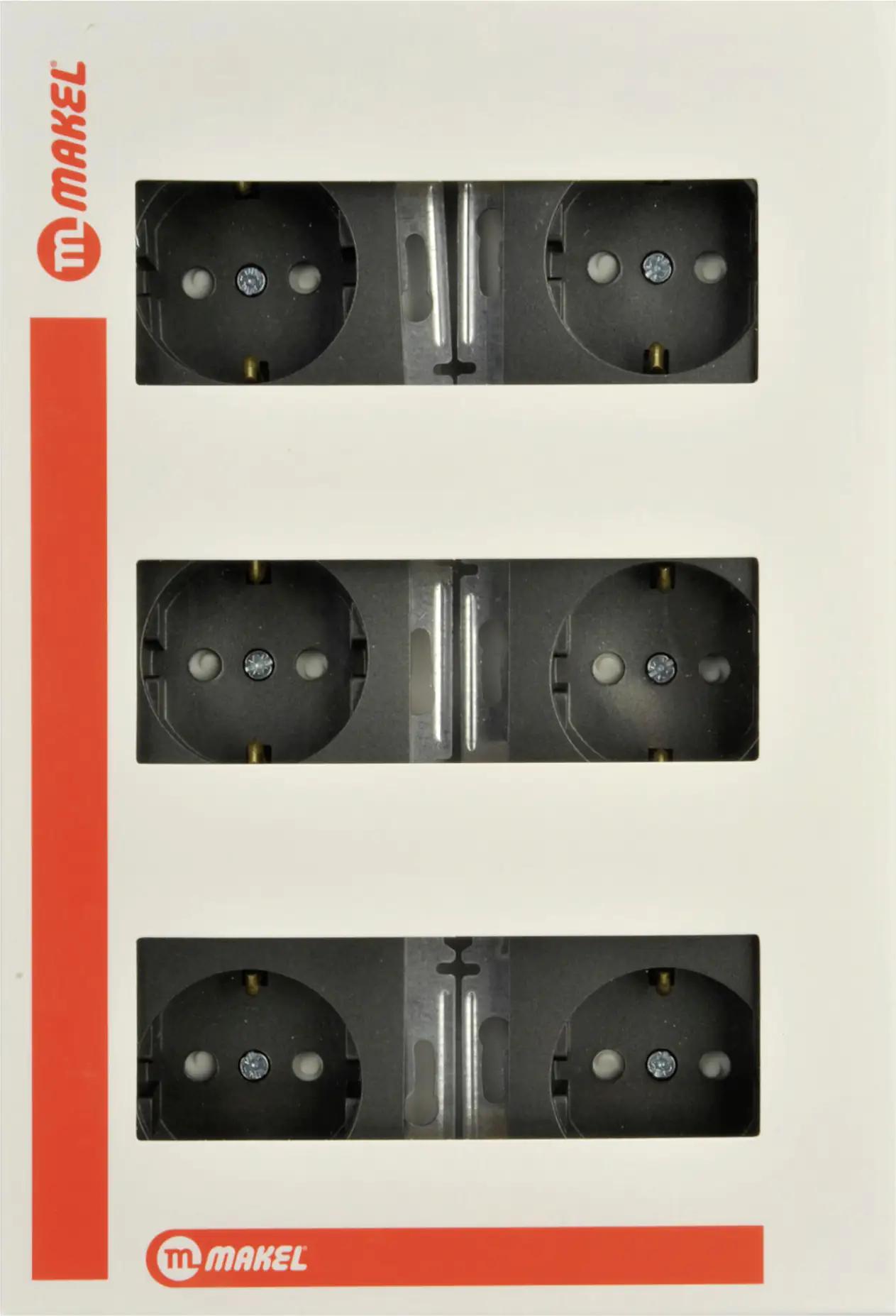 Steckdose Profi-Pack Karea, anthrazit, 6er Pack