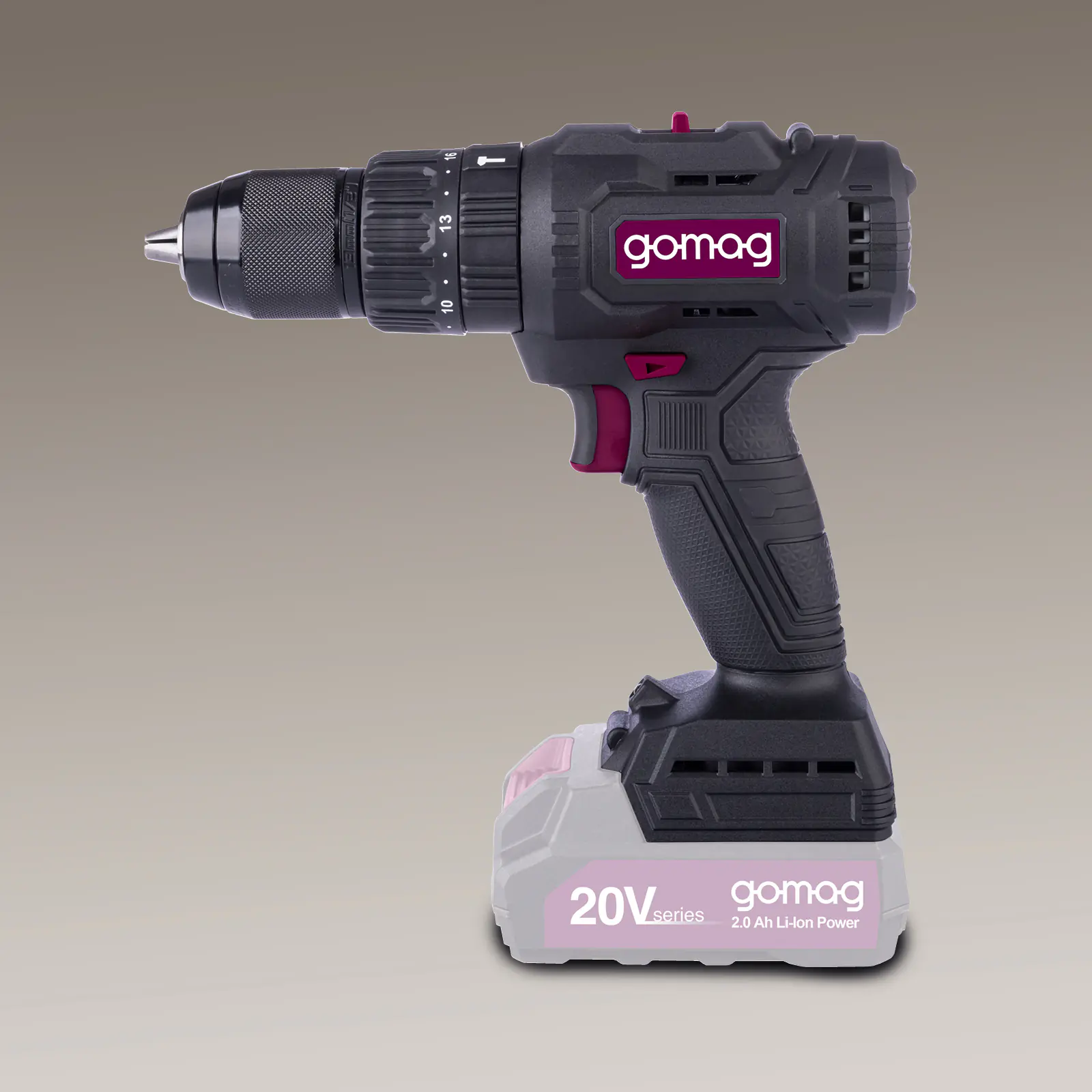 Gomag Akku-Schlagbohrschrauber GO-SBS60BL 20 V inkl. 4 Ah Starter-Kit