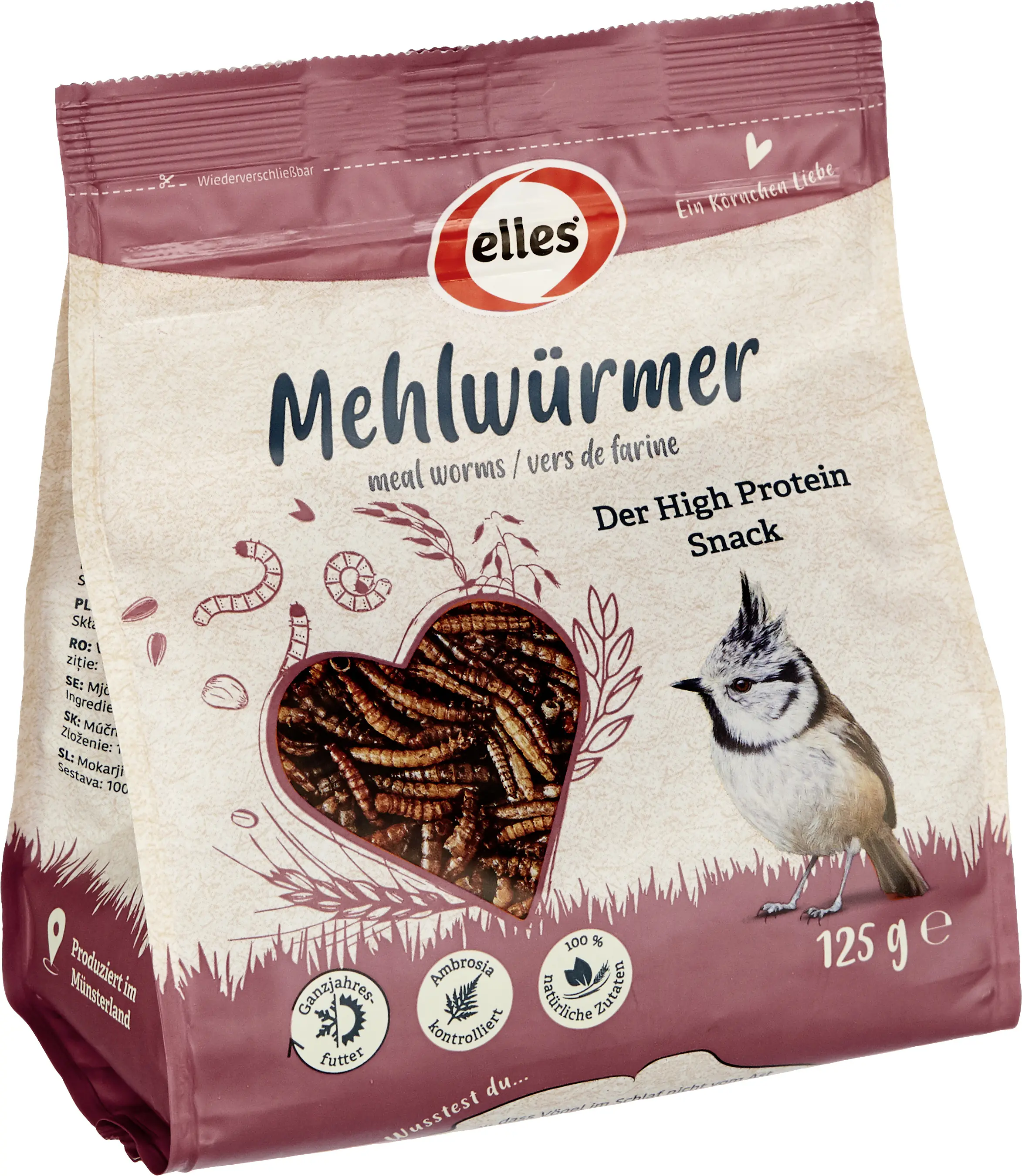 Elles Wildvogelfutter Mehlwürmer 125 g